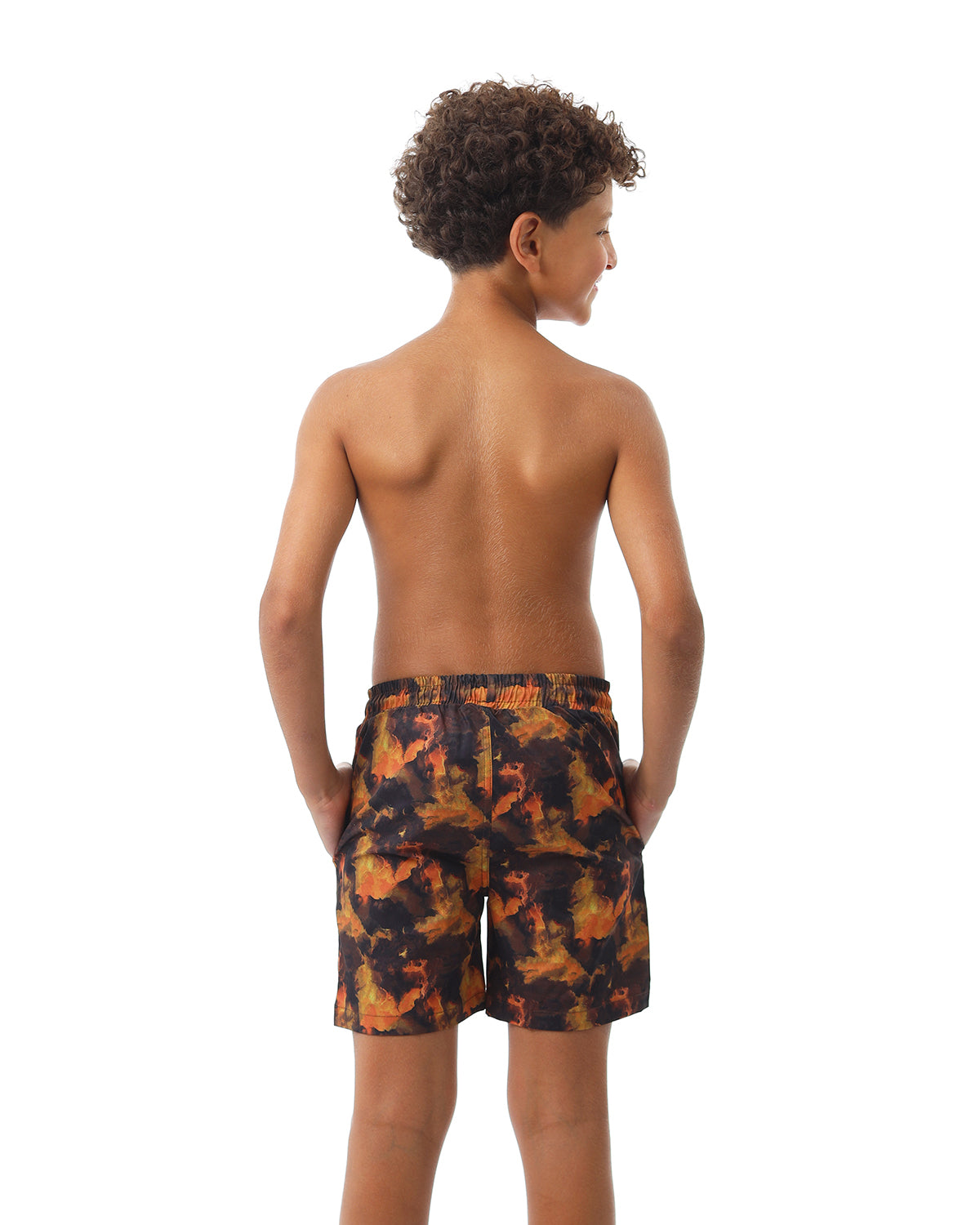 Horizon Boy's Orange Swim Short-Atum -78218738