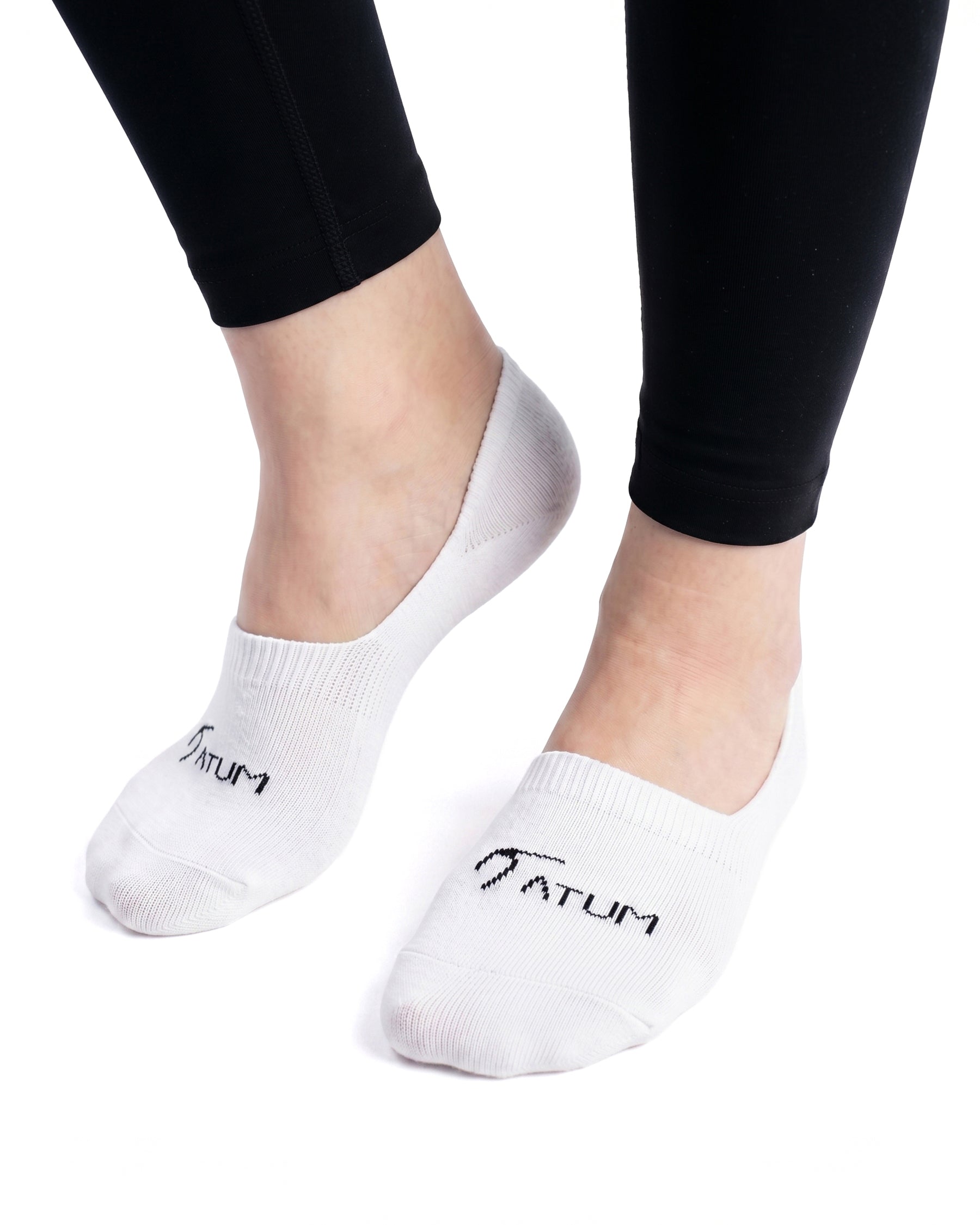 Unisex No Show White Socks-Pack of 3-Atum -48521646