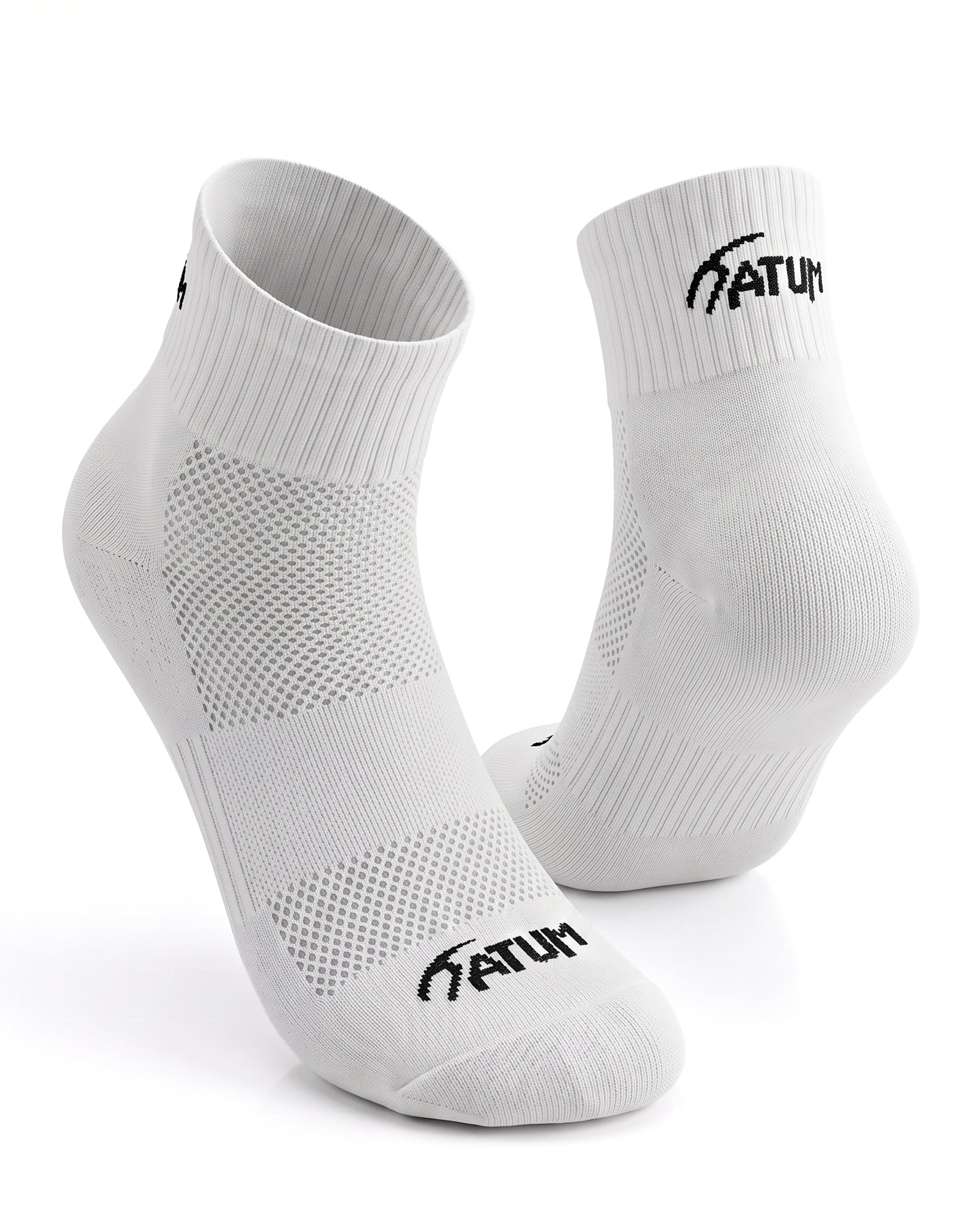 Unisex White Half Socks With Net-Atum -29595997