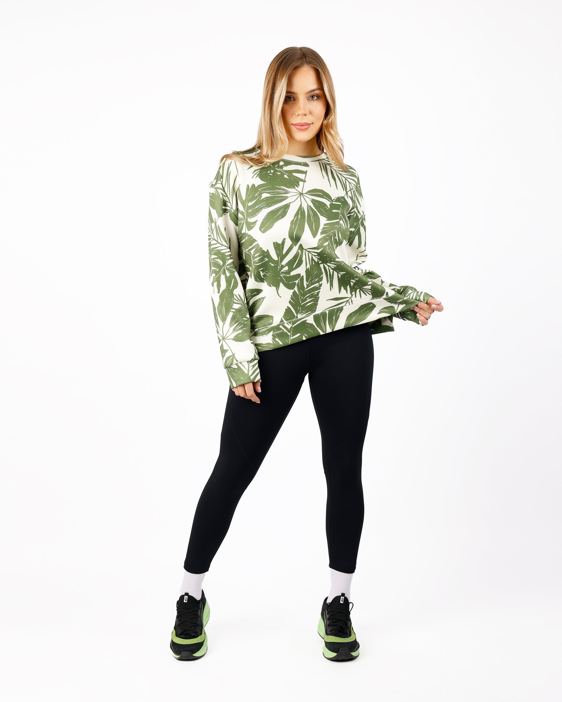 Modern Flora Green Top-Atum -11959605