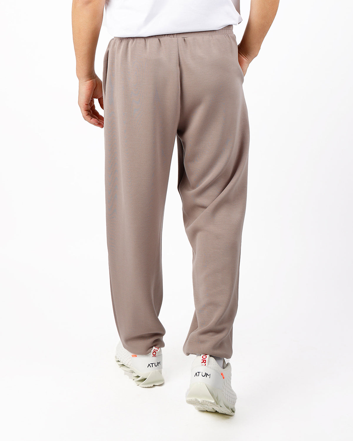 Relaxed Motion Taupe Pants-Atum -66707094