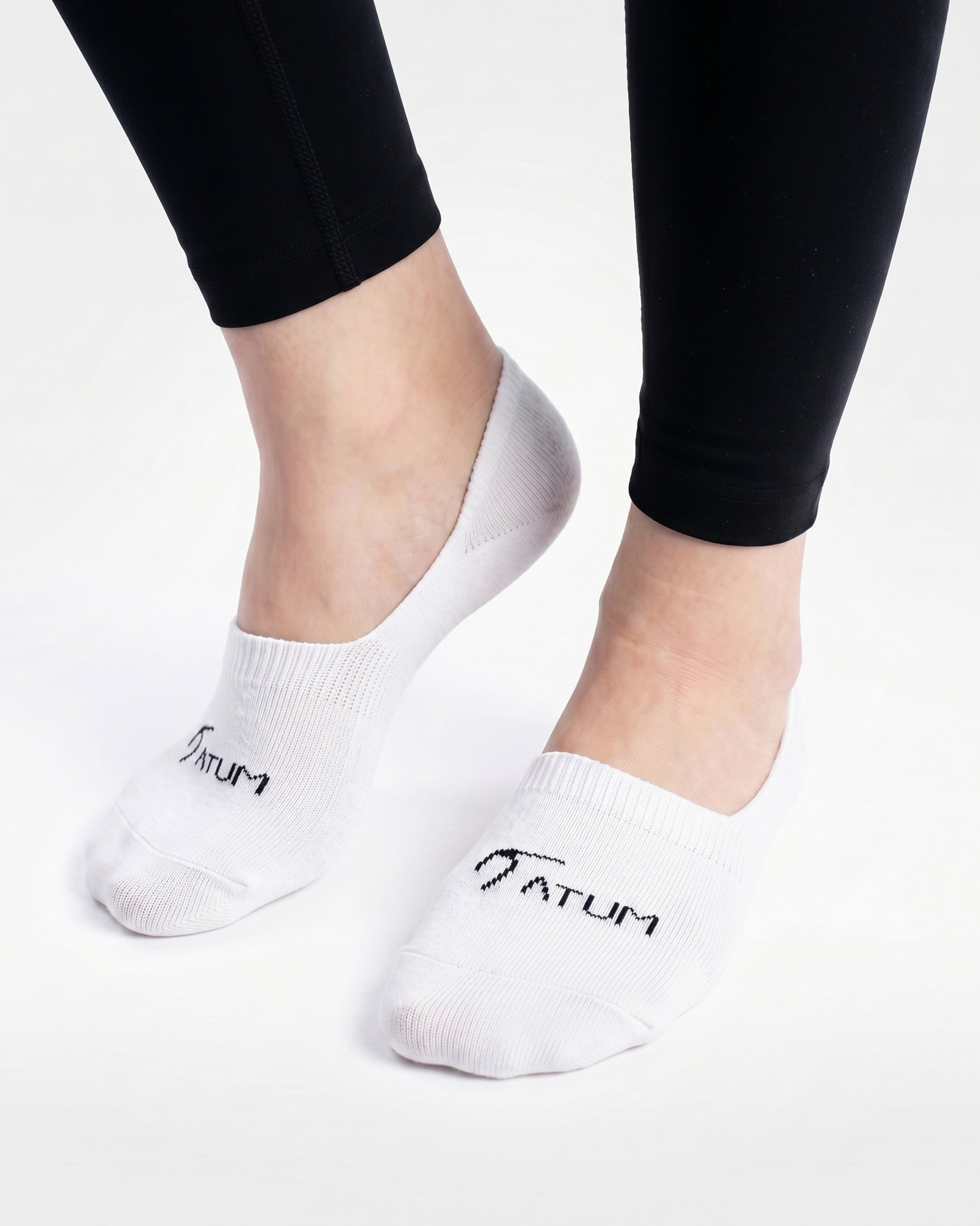 Unisex No Show White Socks-Pack of 3-Atum -15807280