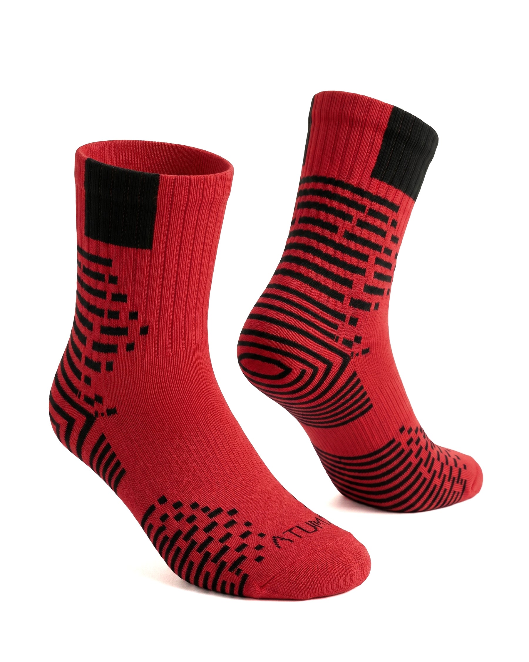 Kids Mid-Crew Red-Tex Training Socks-Atum -52842812
