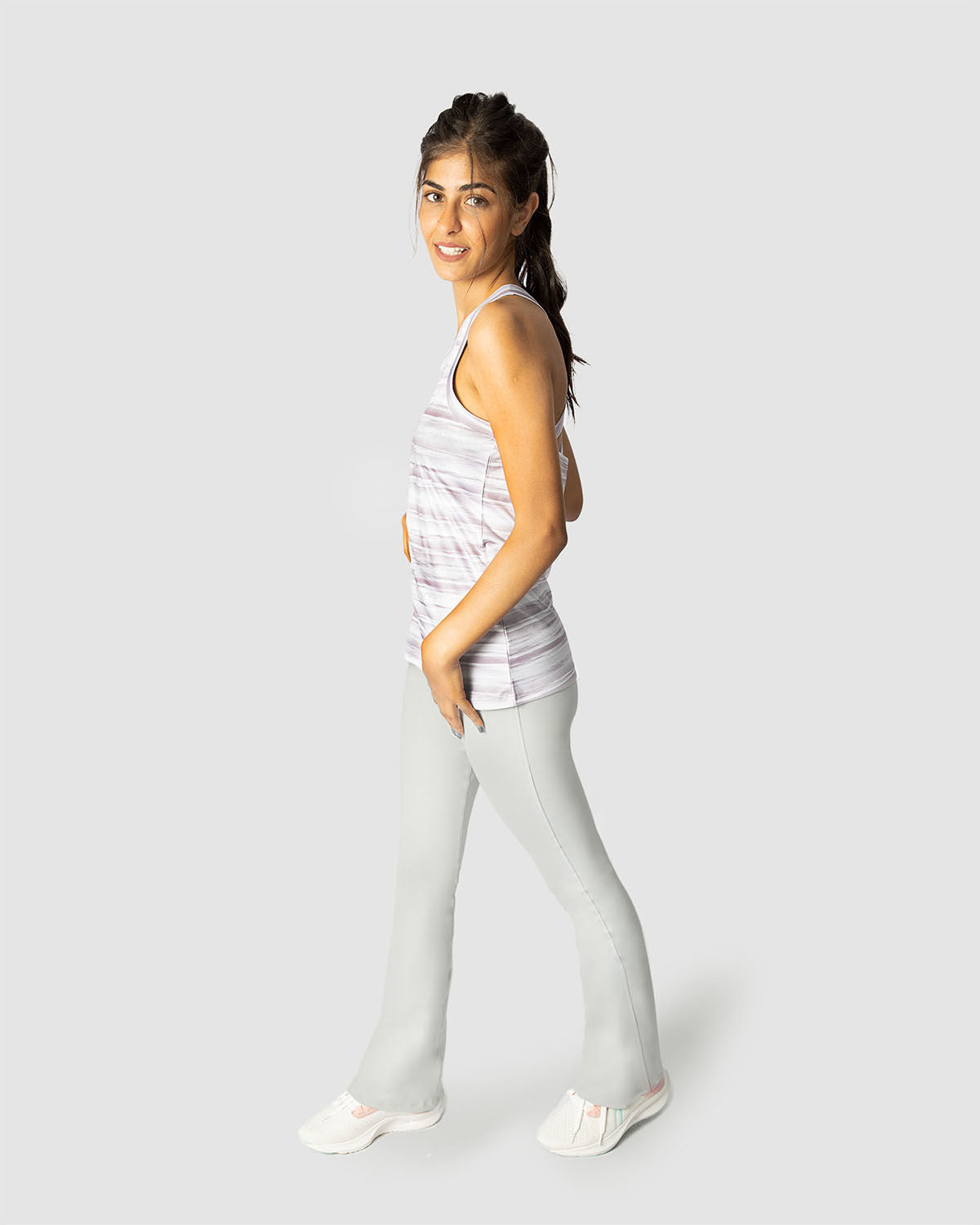 Women's Cross Back Rose Top-Atum -45428699