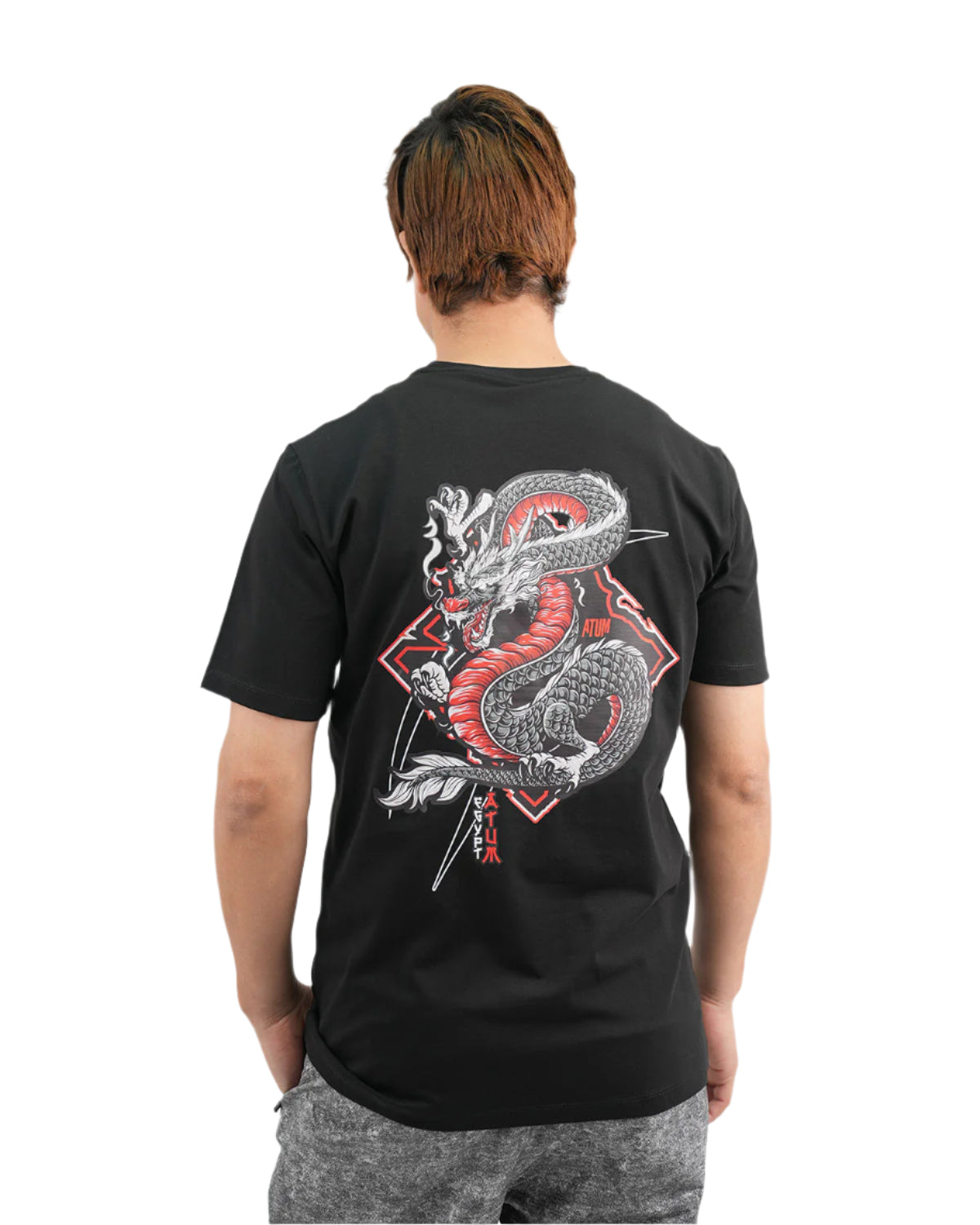 Dragon Strike Graphic Black T-Shirt-Atum -6336334