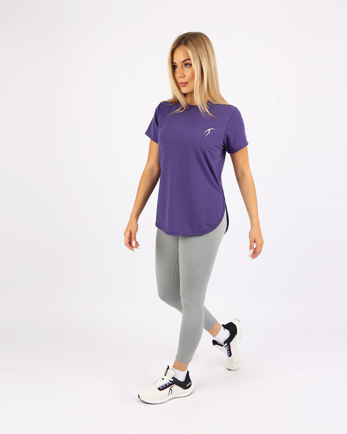 Short-Sleeve Breathable Purple Top-Atum -67059406