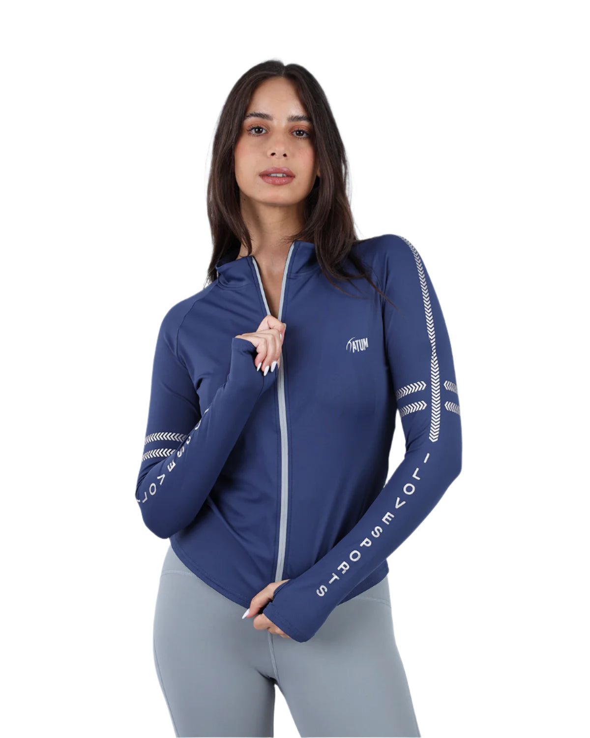 Athleisure Inspire Zip Navy Jacket-Atum -63566862