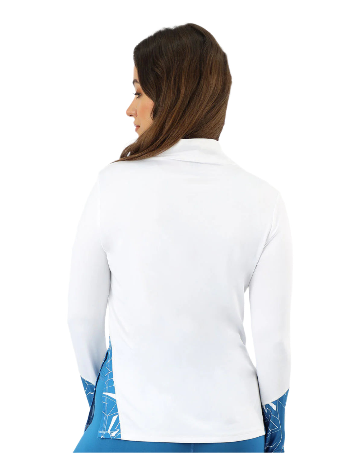 Women's Quarter Zip White Top-Atum -82666373