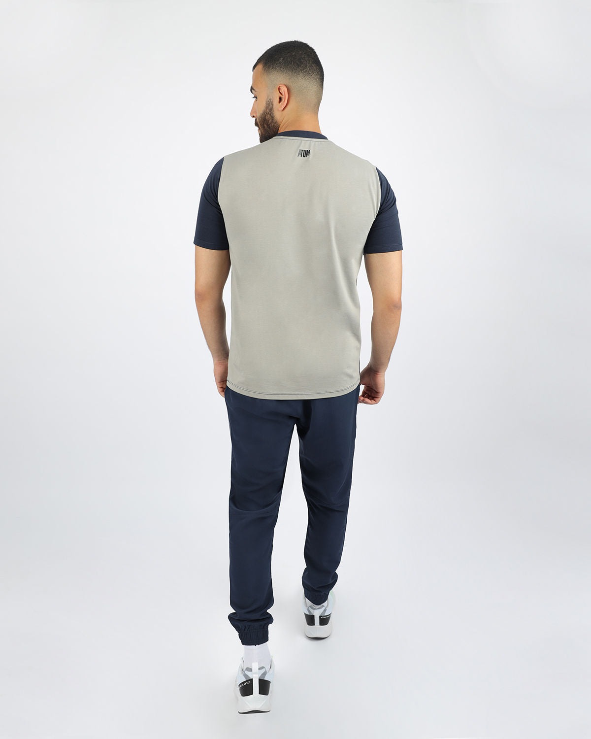 Men's Basic Navy T-Shirt-Atum -10146494