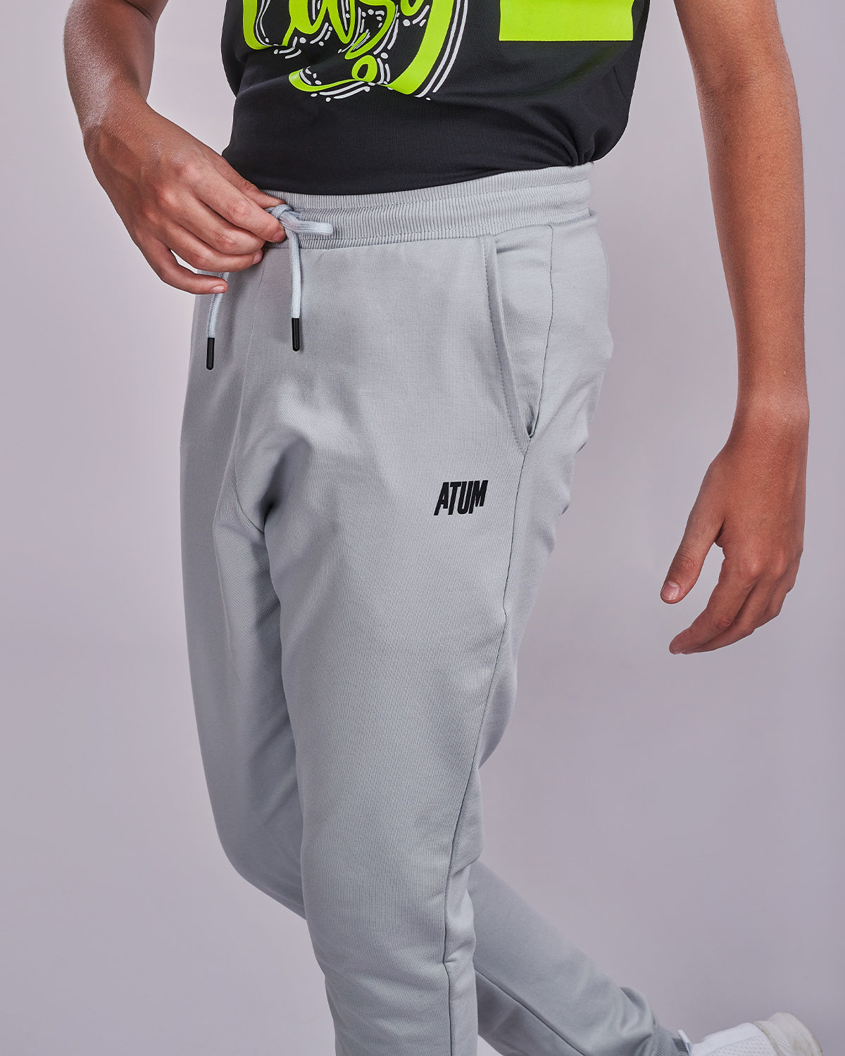 Boy's Sportive Gray Sweatpants-Atum -21021141