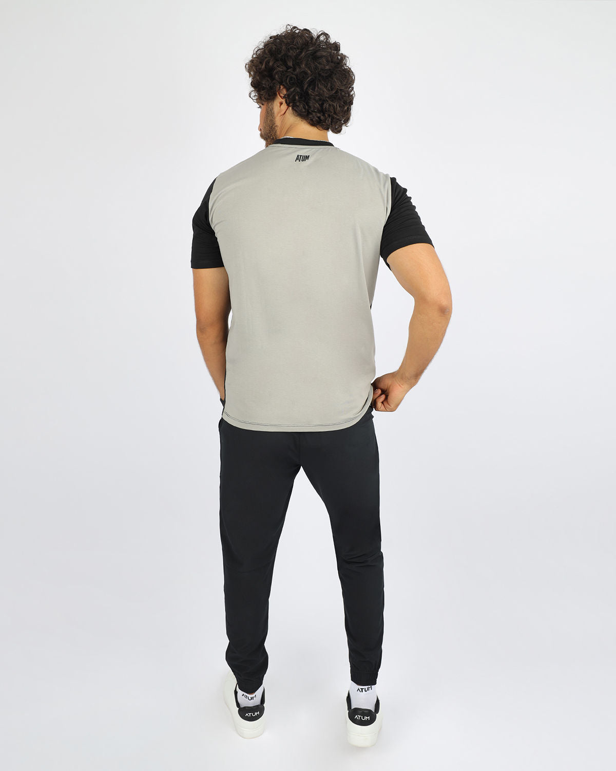 Men's Basic Black T-Shirt-Atum -49475760