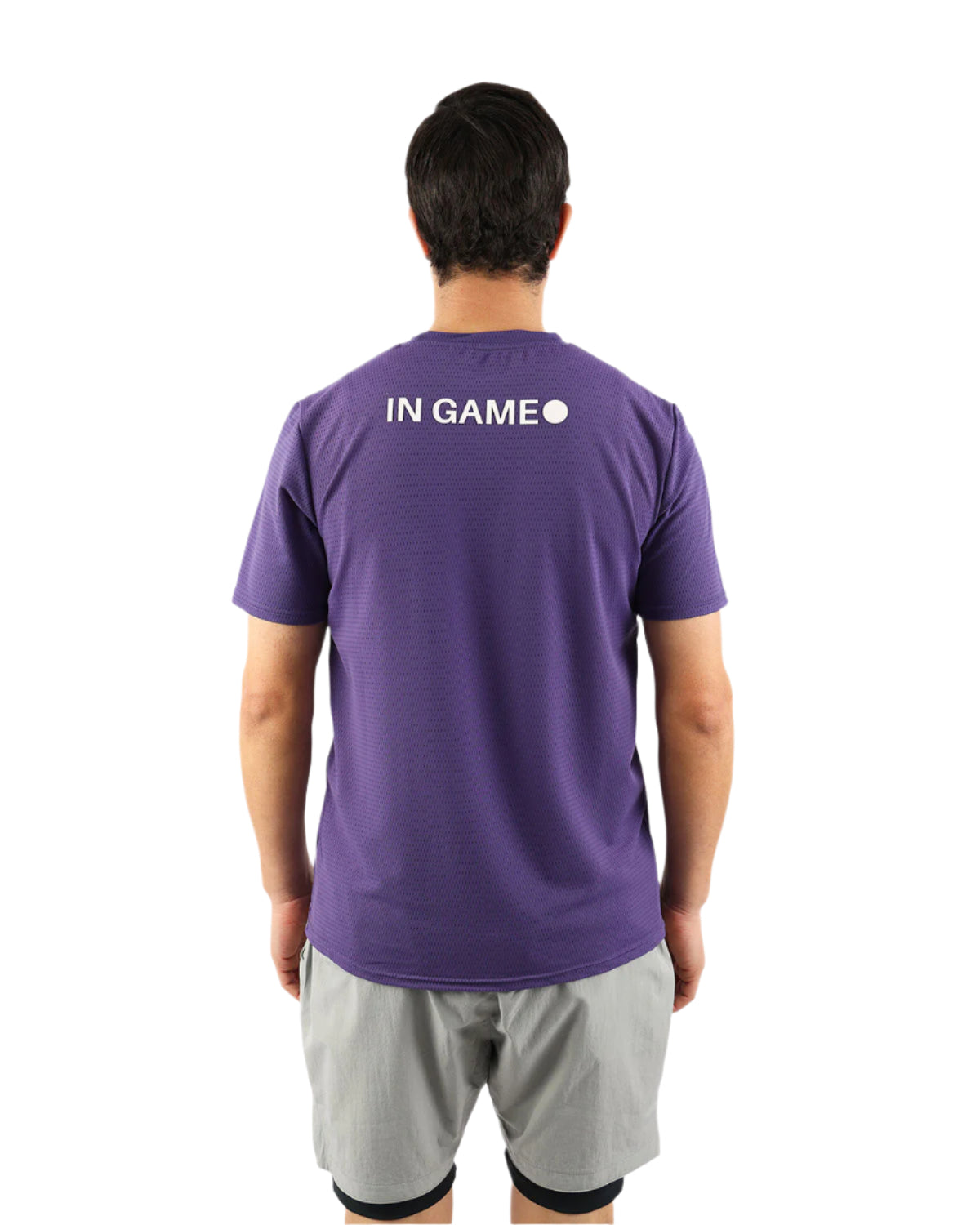 Crew Neck Short Sleeve Purple Athletic Top-Atum -92782201