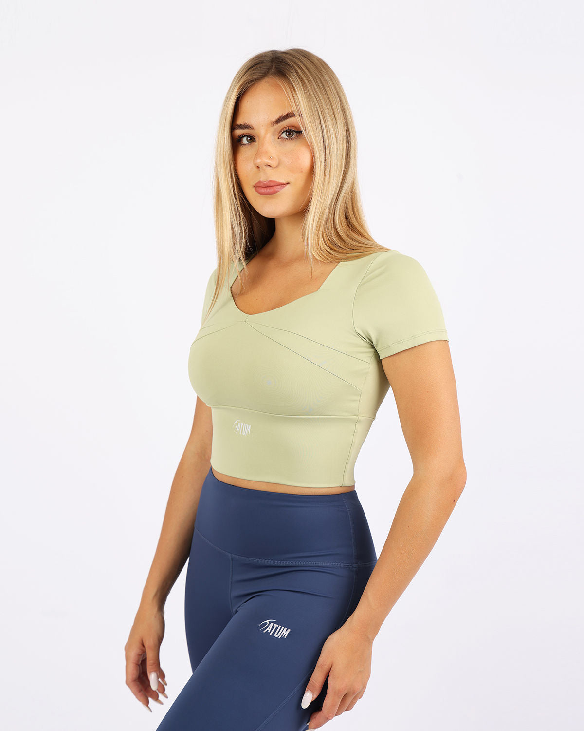 Serenity Sculpt Green Crop Top-Atum -82809692