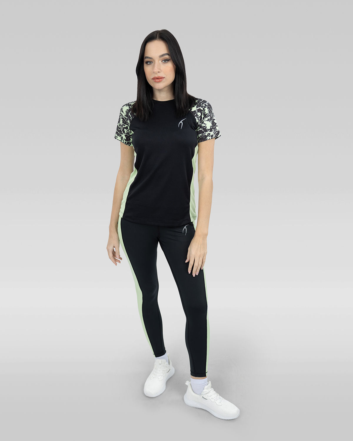 Women's Short Sleeves Black T-Shirt-Atum -43603000
