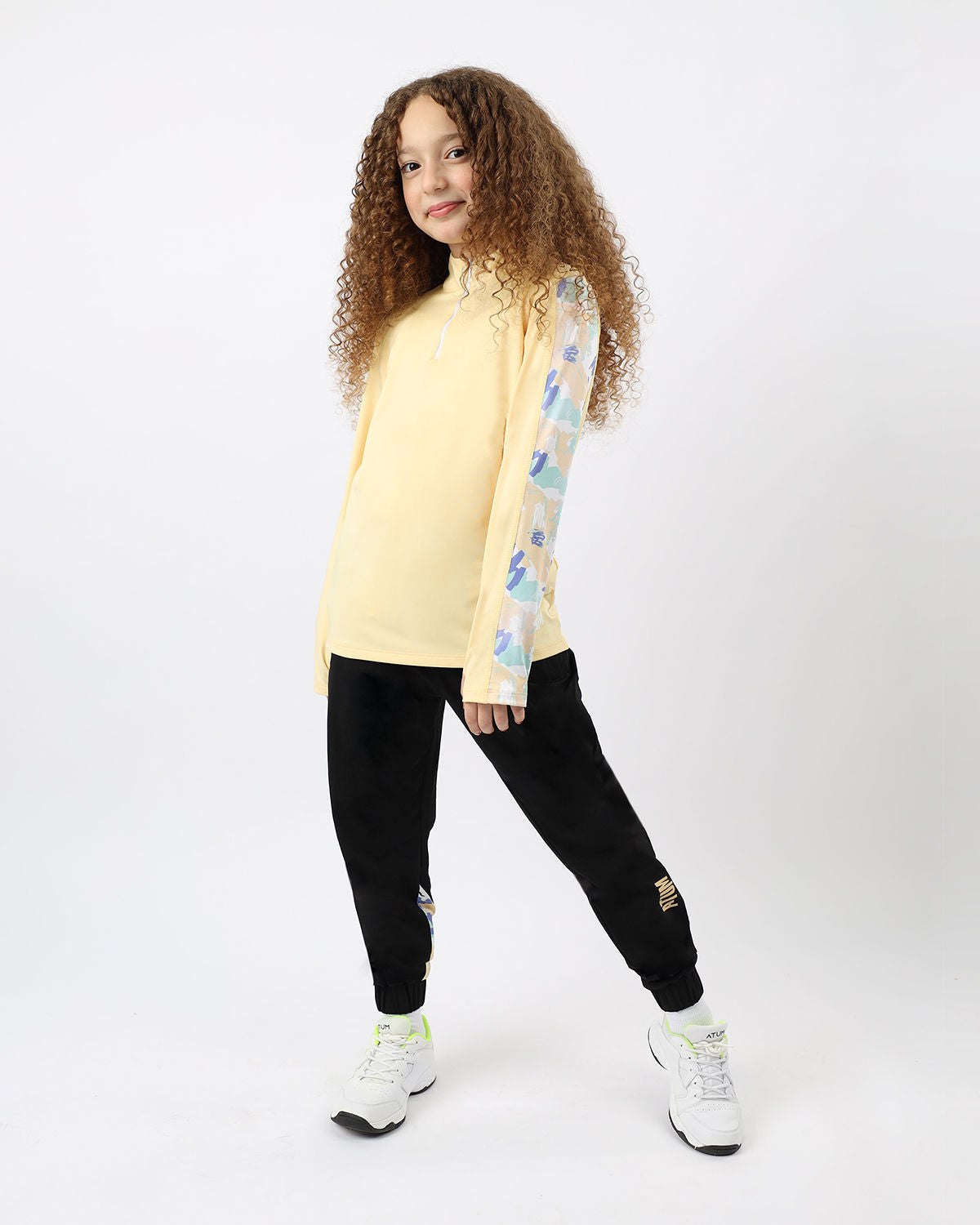 Long Sleeves Girl's Yellow Top-Atum -98911659