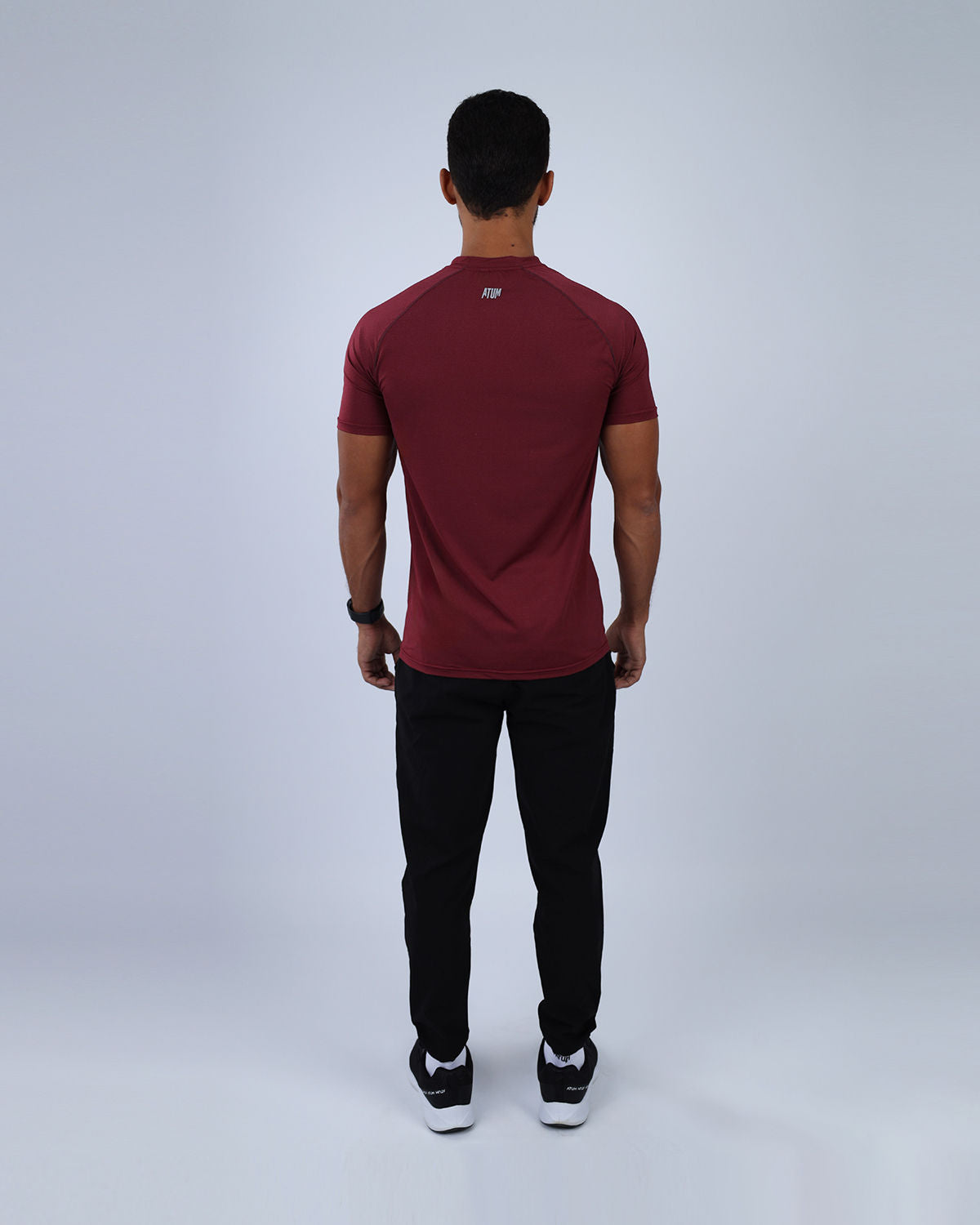 Dri-FIT Short-Sleeve Burgundy Fitness Top-Atum -37403895