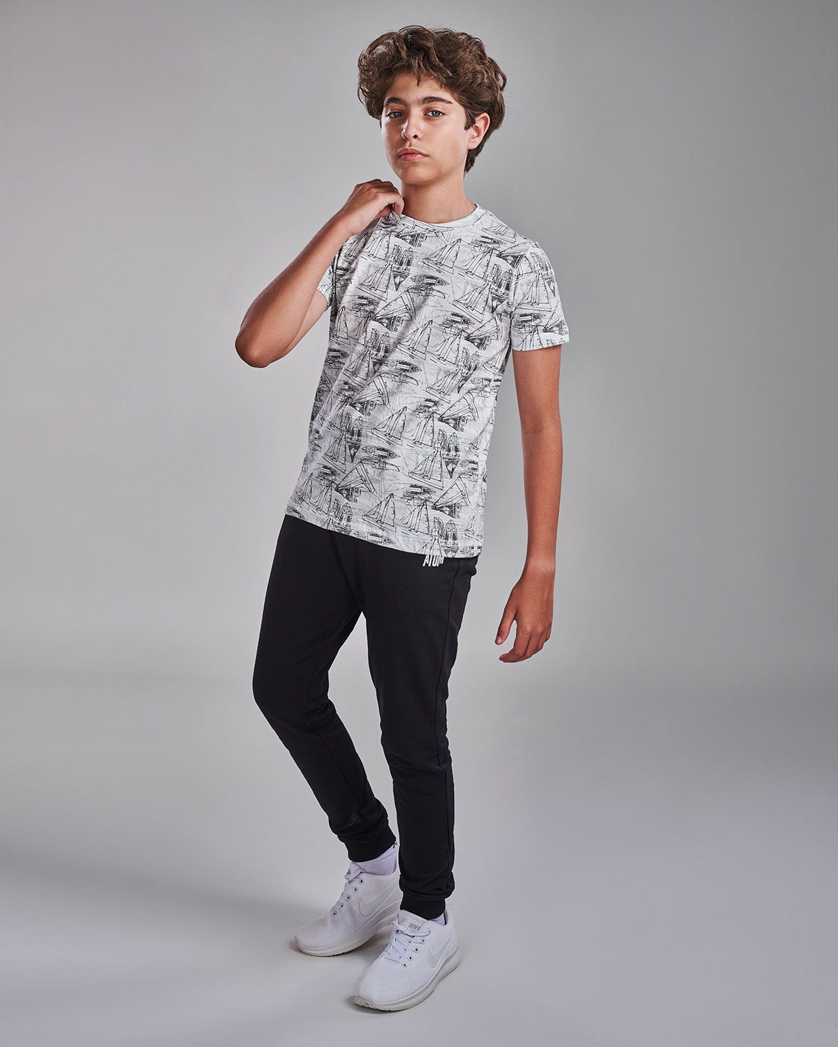 Sailor Mystery Boy's Black T-Shirt-Atum -53742122