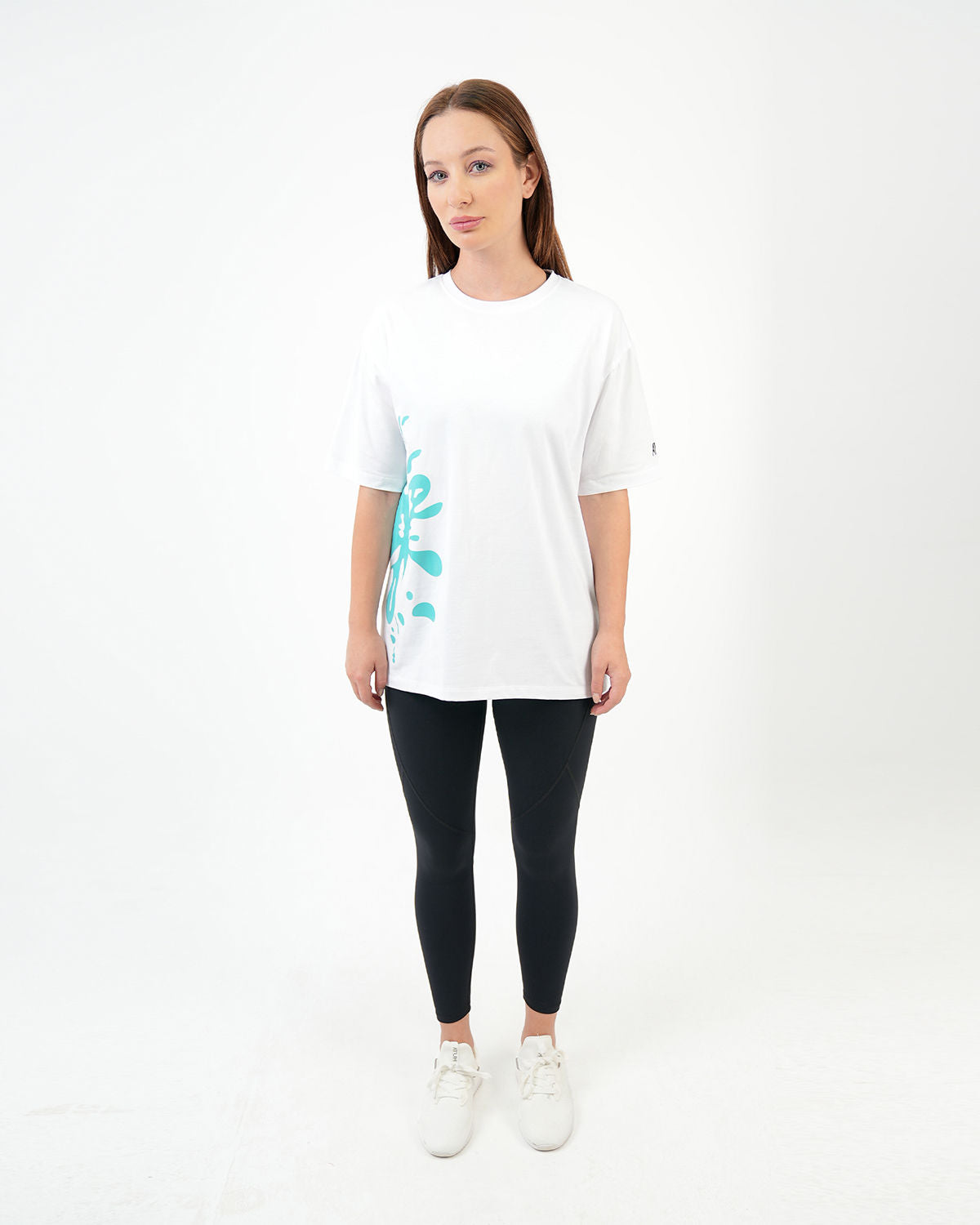 Oversized Splash White T-Shirt-Atum -68381247