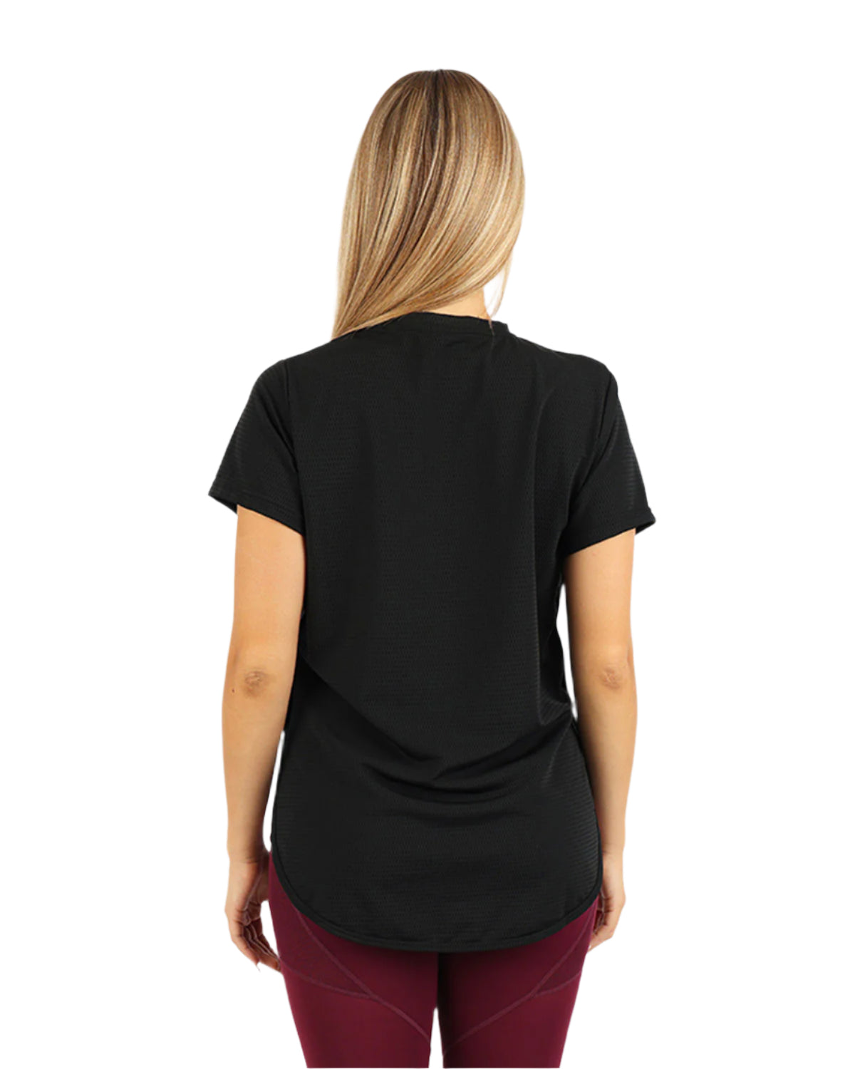 Short-Sleeve Breathable Black Top-Atum -34831583
