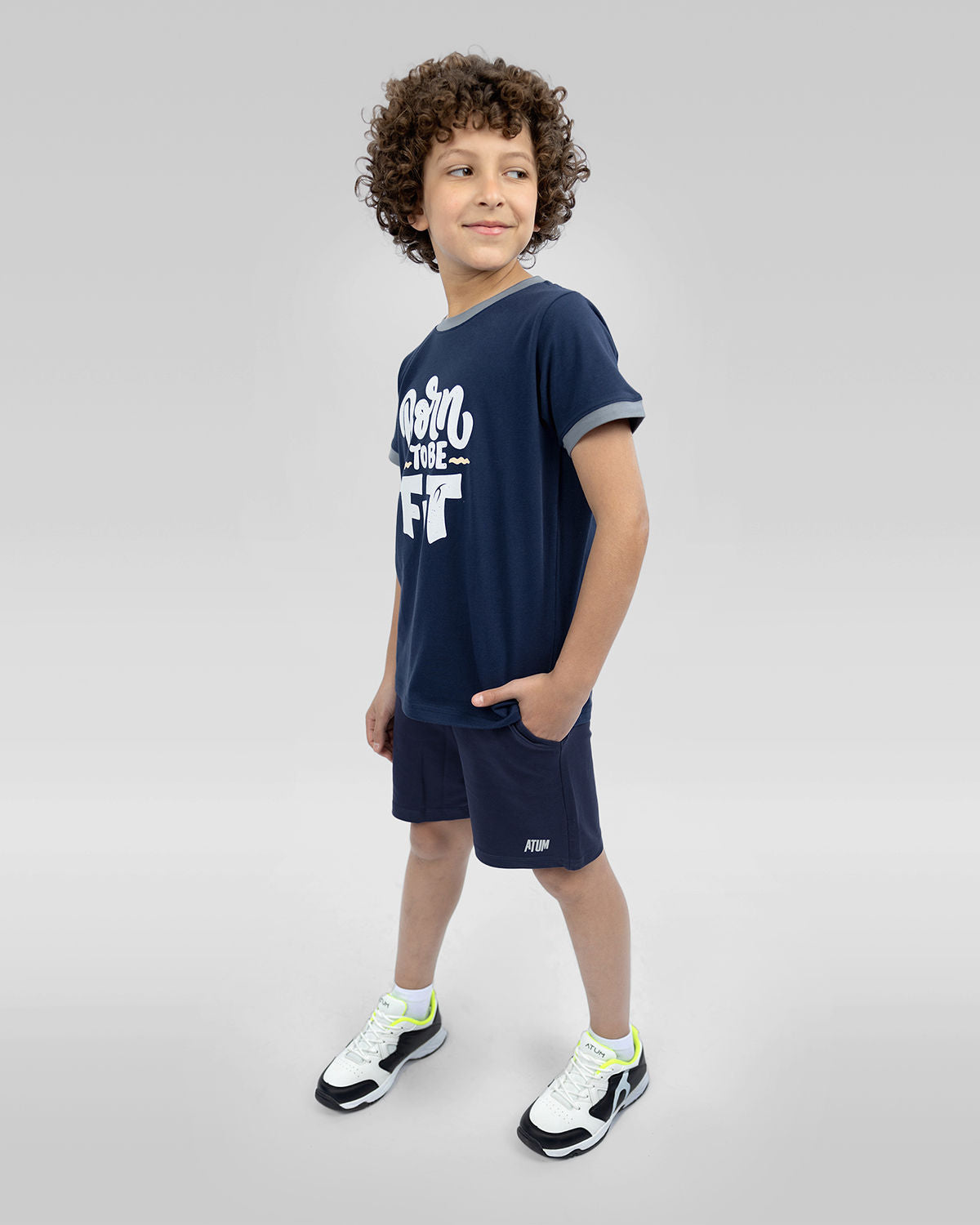 Be Fit Crew-Neck Navy T-Shirt-Atum -20449194