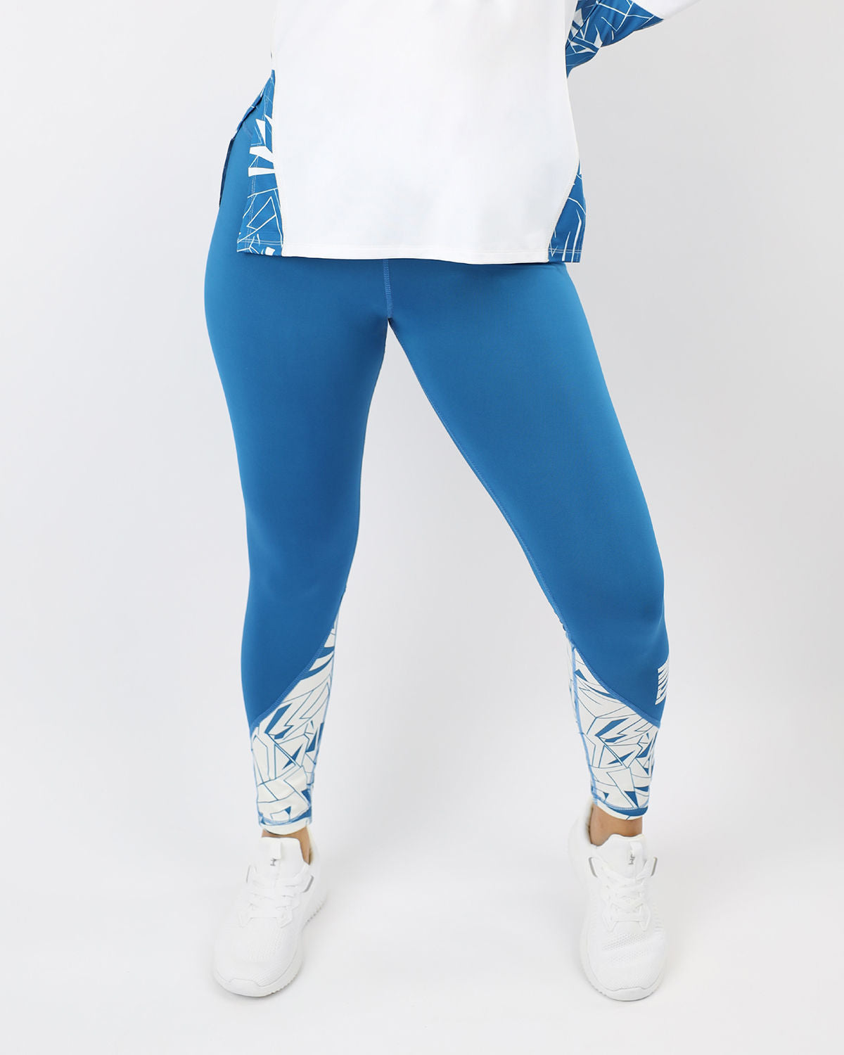 Printed Women's Blue Leggings-Atum -24500772