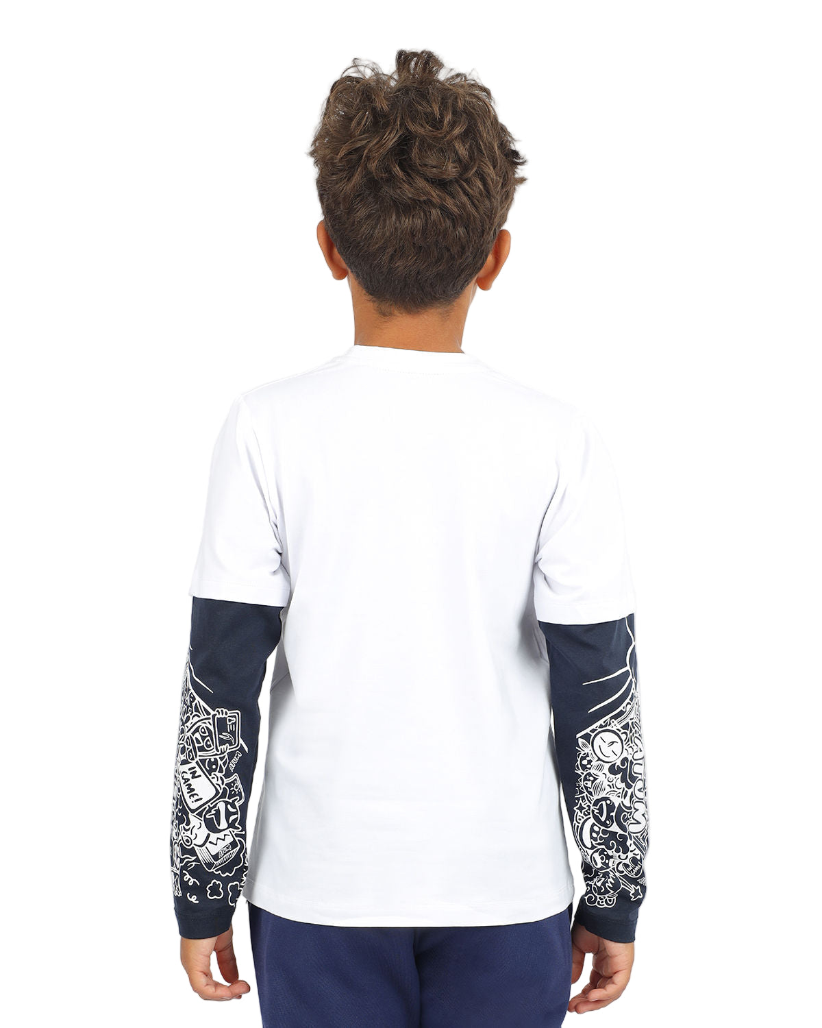 Cotton Boy's White T-Shirt-Atum -54280227