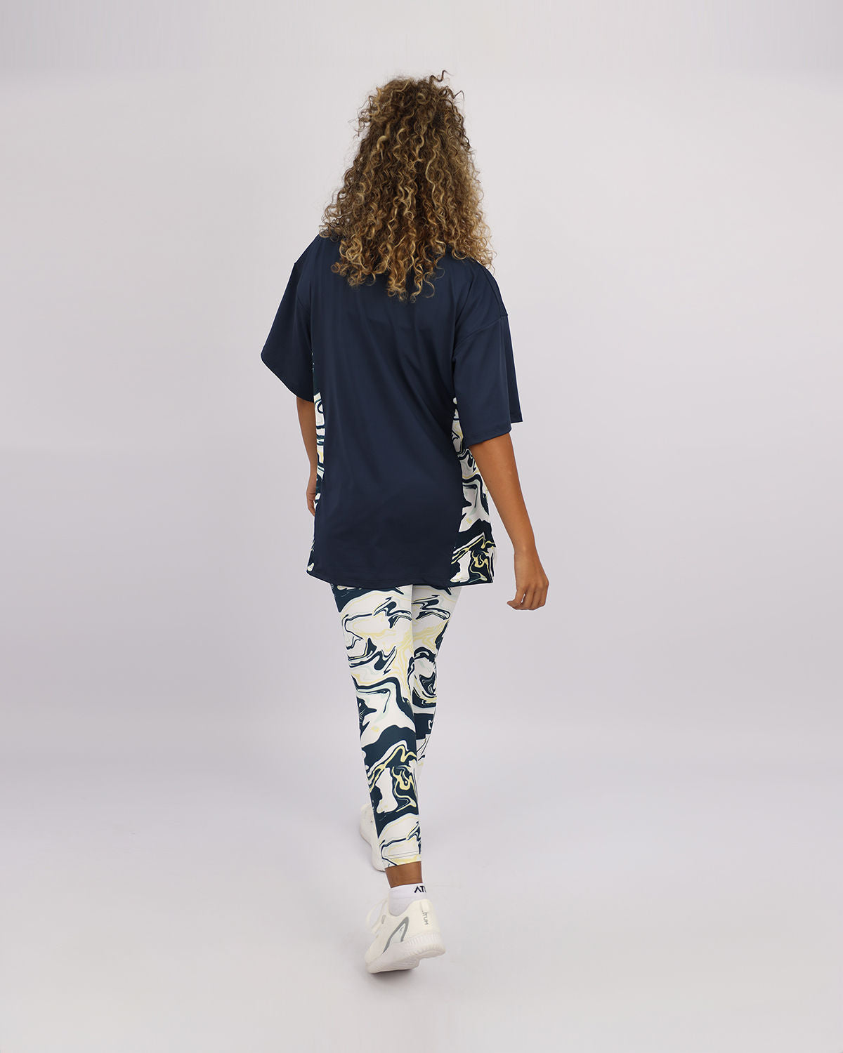Women's Oversized Navy T-Shirt-Atum -28149218