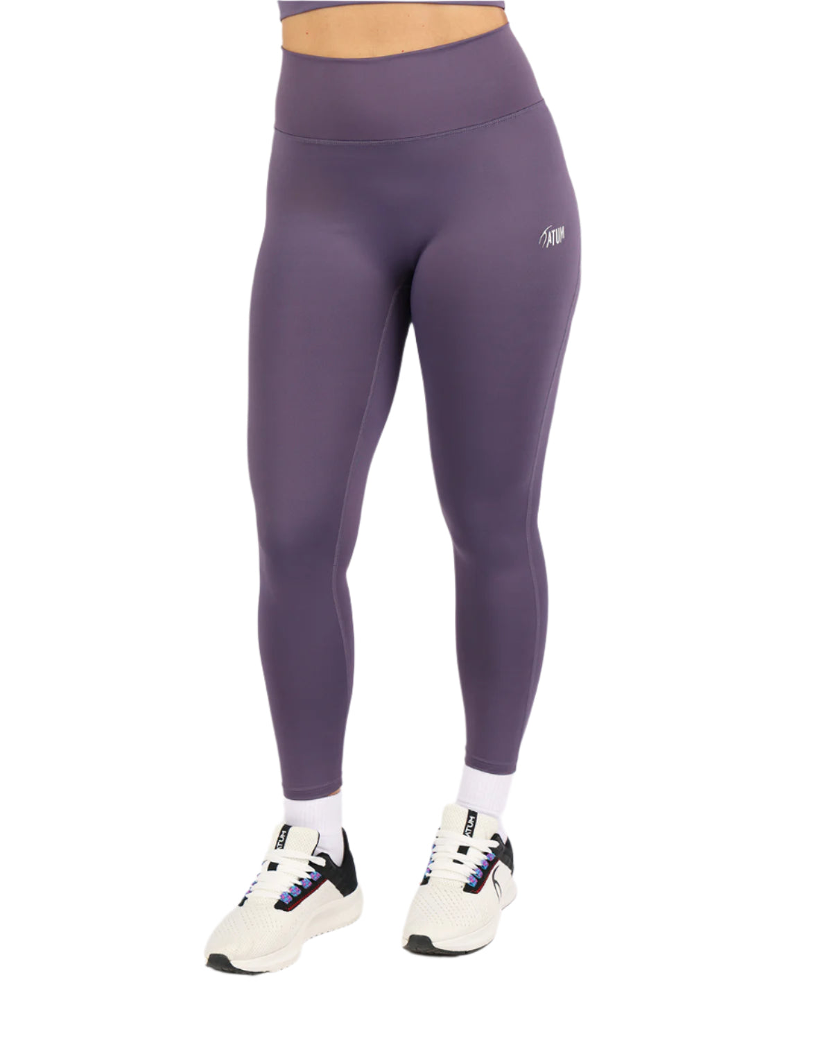 Curve Accent High-Rise Violet Leggings-Atum -44607556
