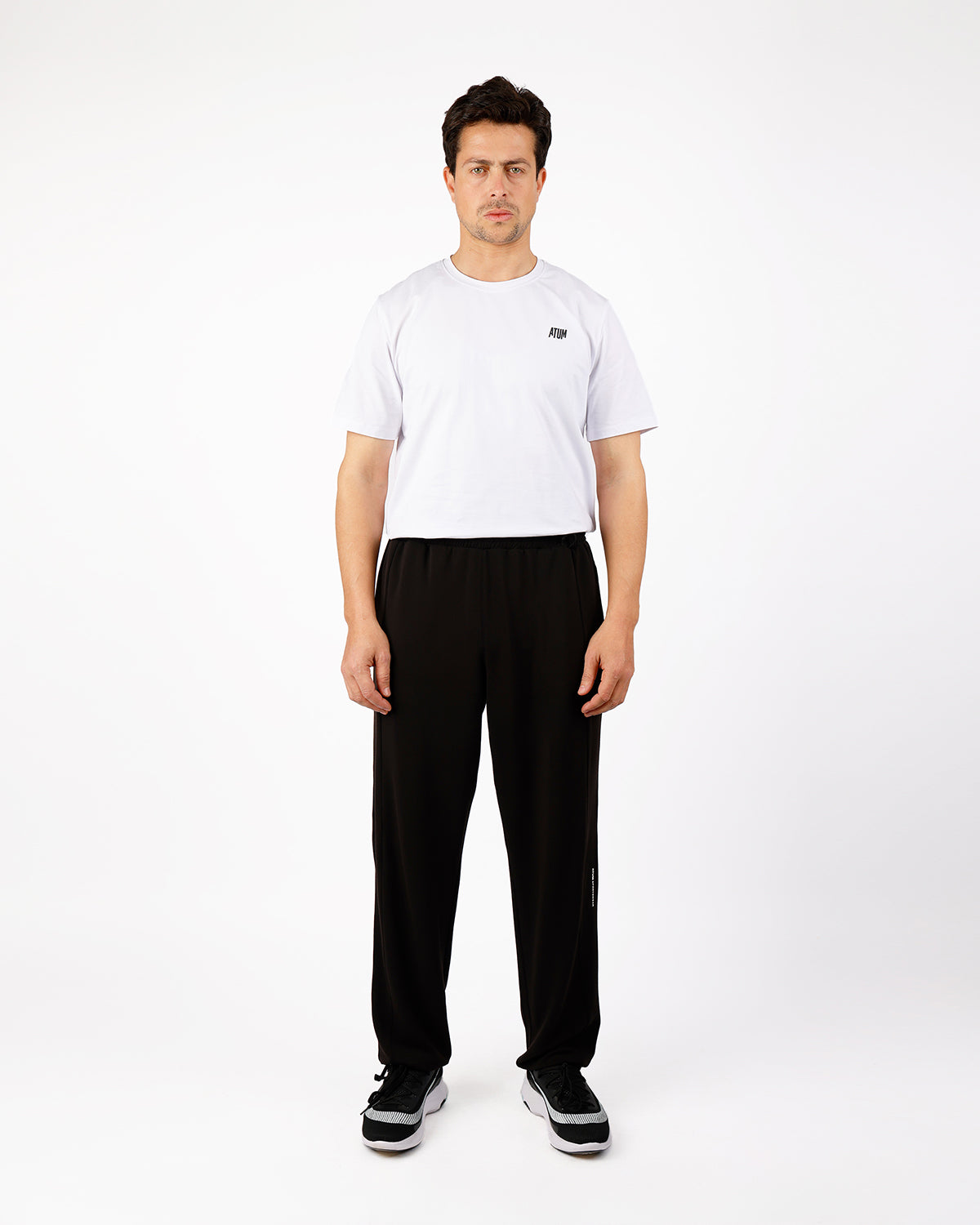 Relaxed Motion Black Pants-Atum -83343198