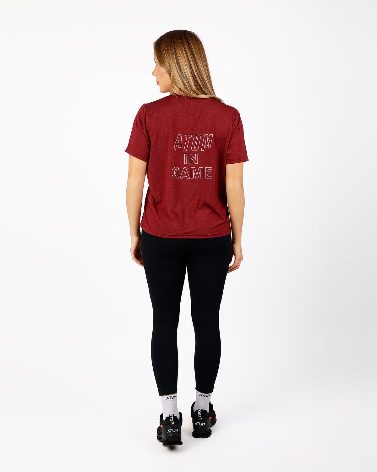 Hyper Short-Sleeves Burgundy Training Top-Atum -37383194
