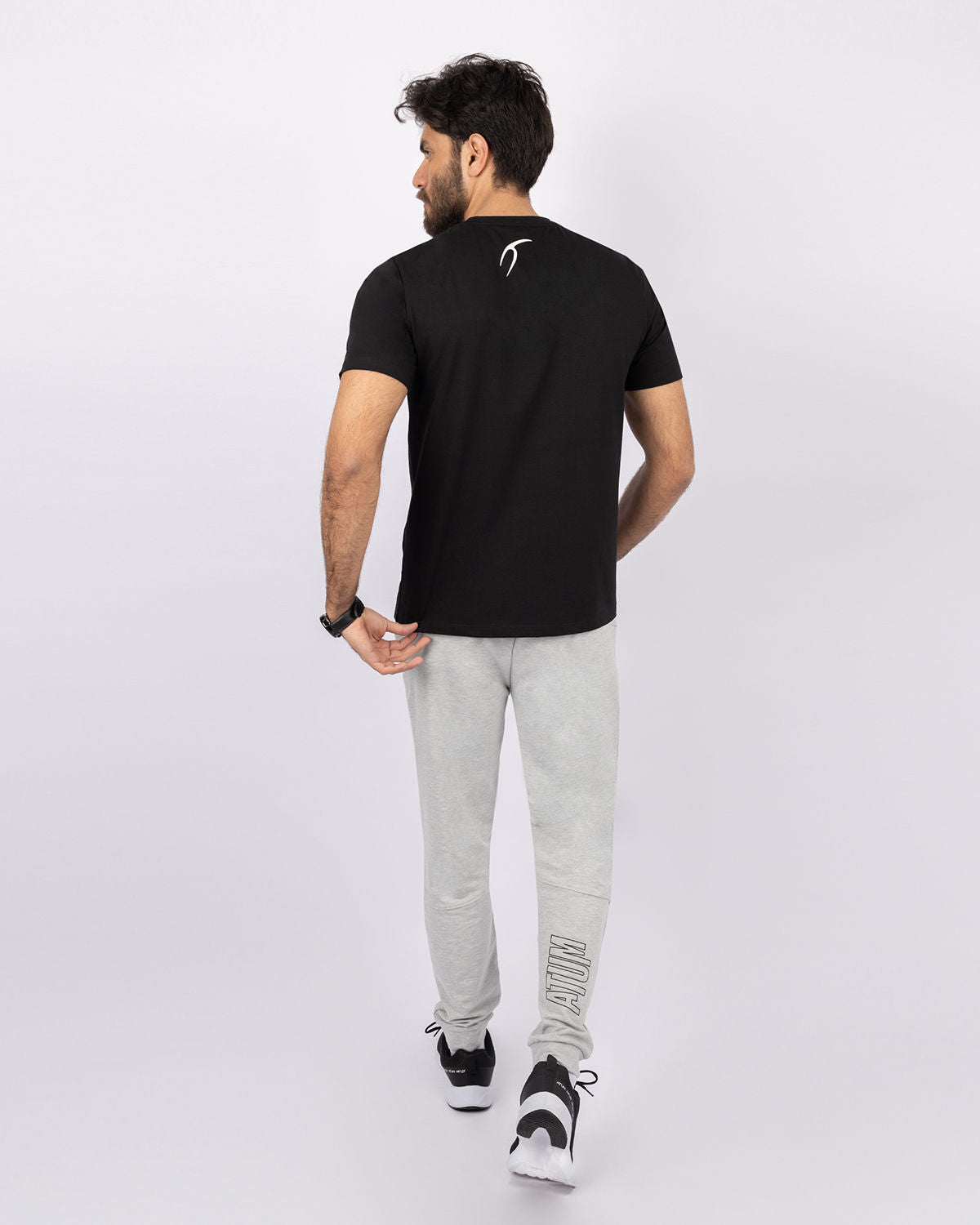 Basic Cotton Black T-Shirt-Atum -78323044
