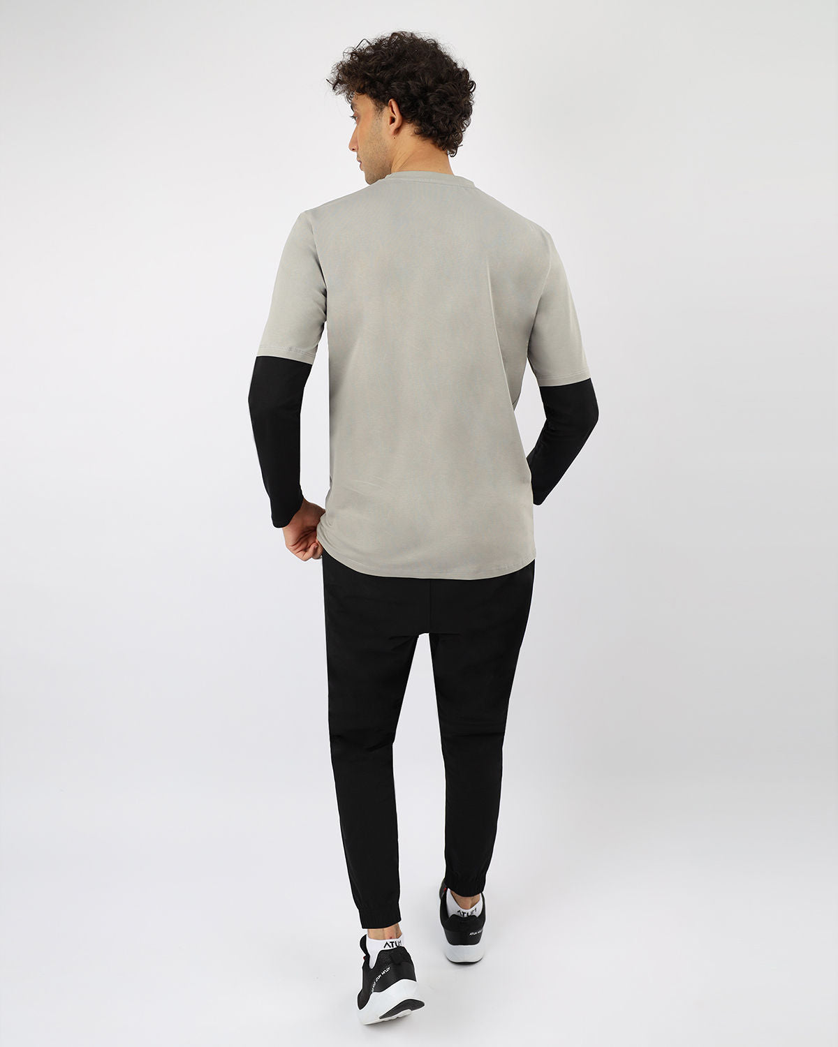 Men's Cotton Gray T-Shirt-Atum -9654246
