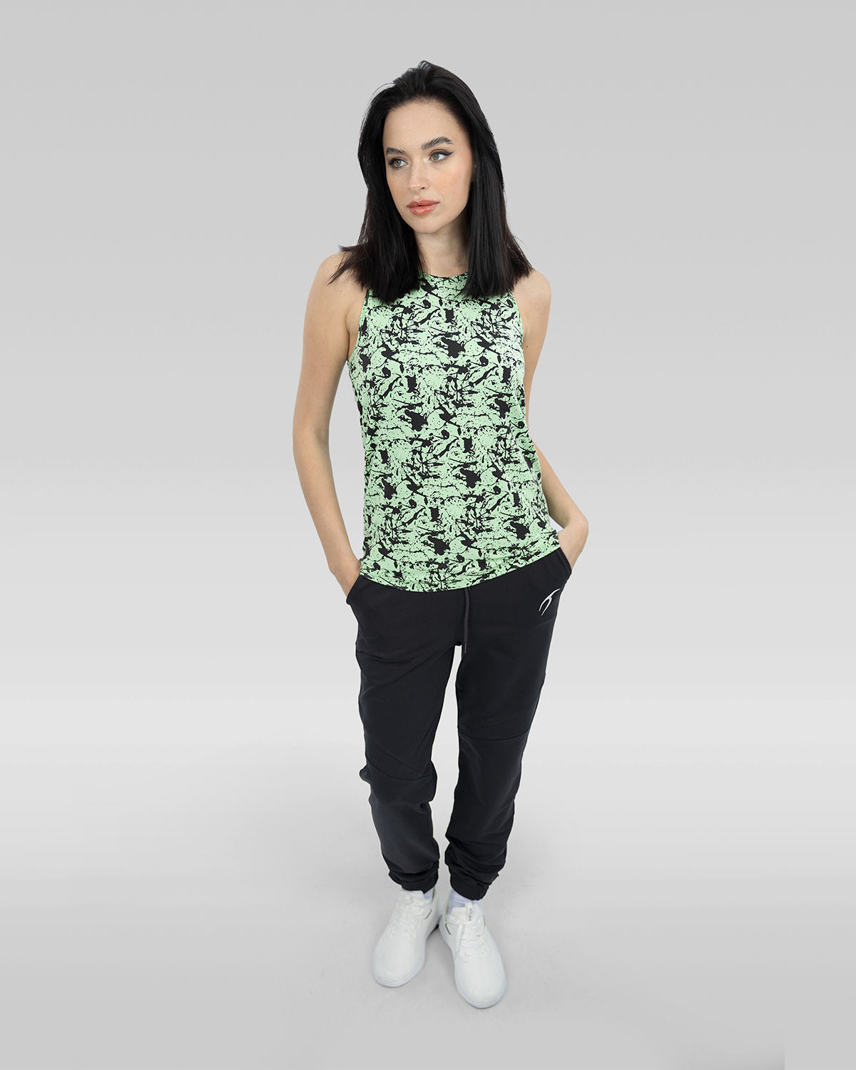 Printed Green Tank Top-Atum -77949353