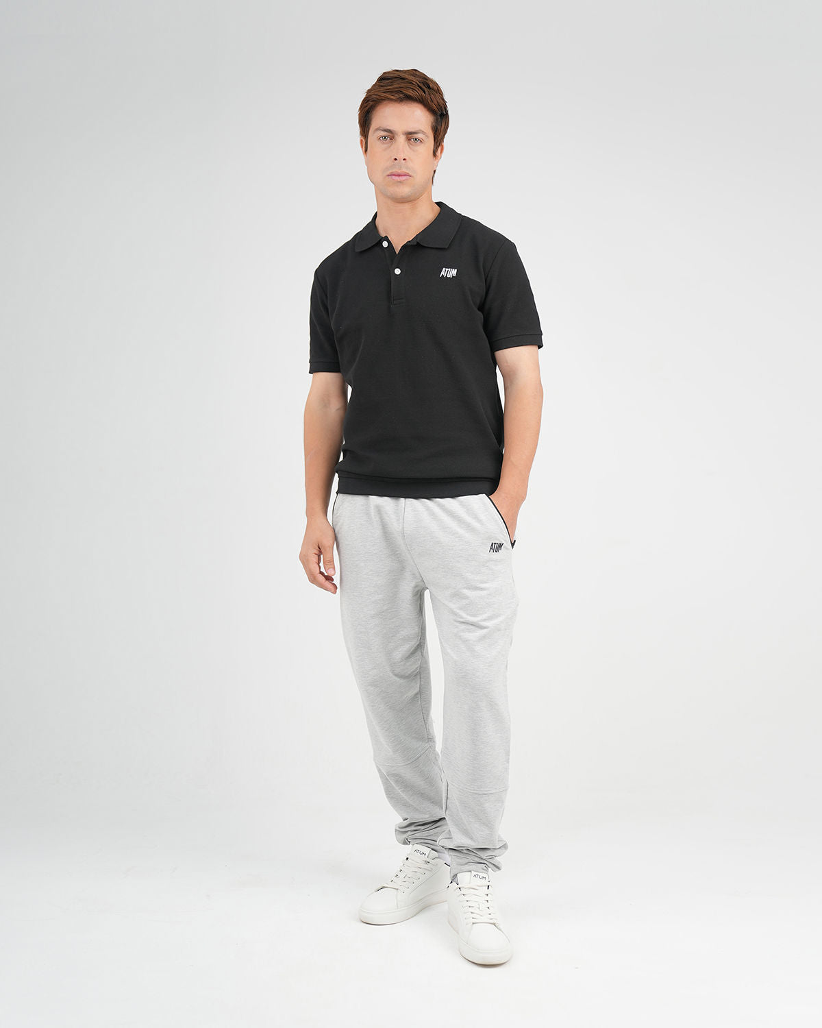 Regular Fit Black Polo Shirt-Atum -27590682