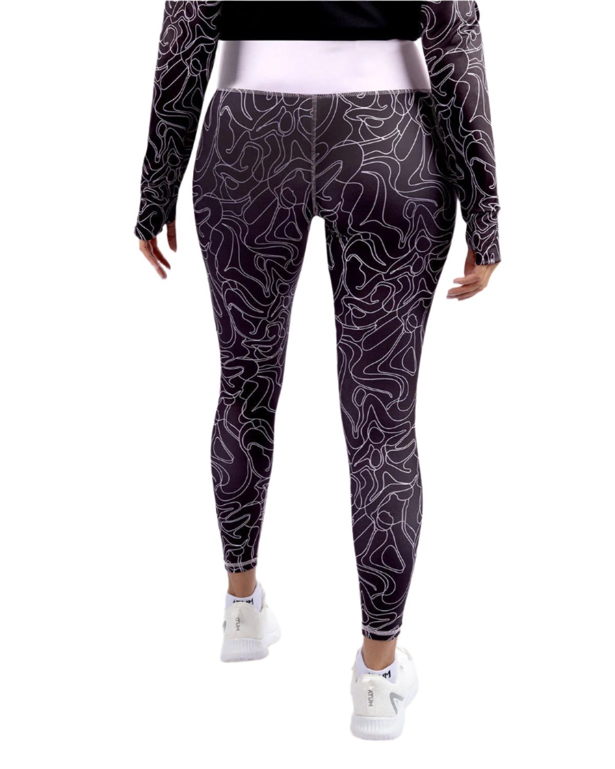 Women's Limitless Black Leggings-Atum -42336582