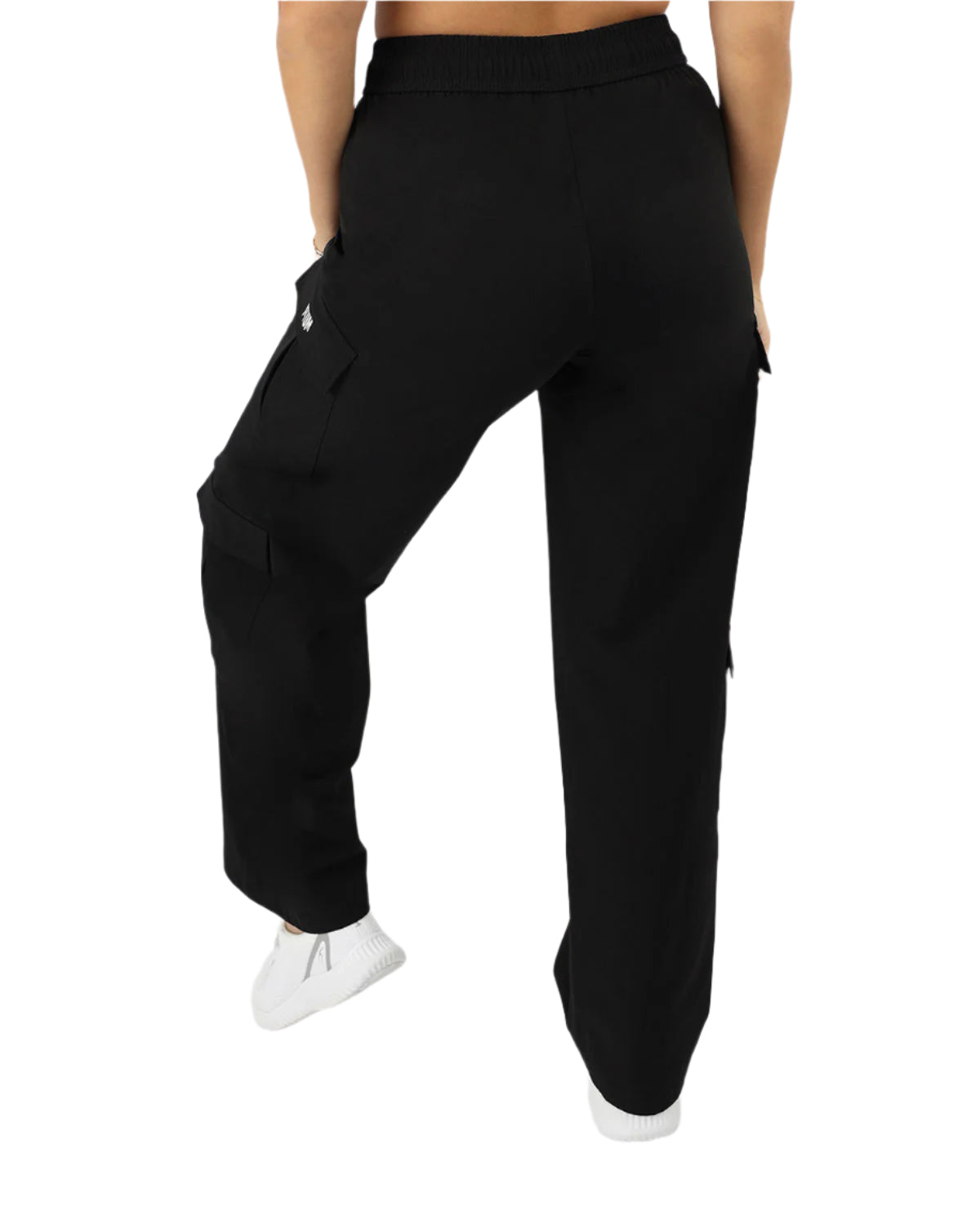 Women's Cargo Black Pants-Atum -51764994