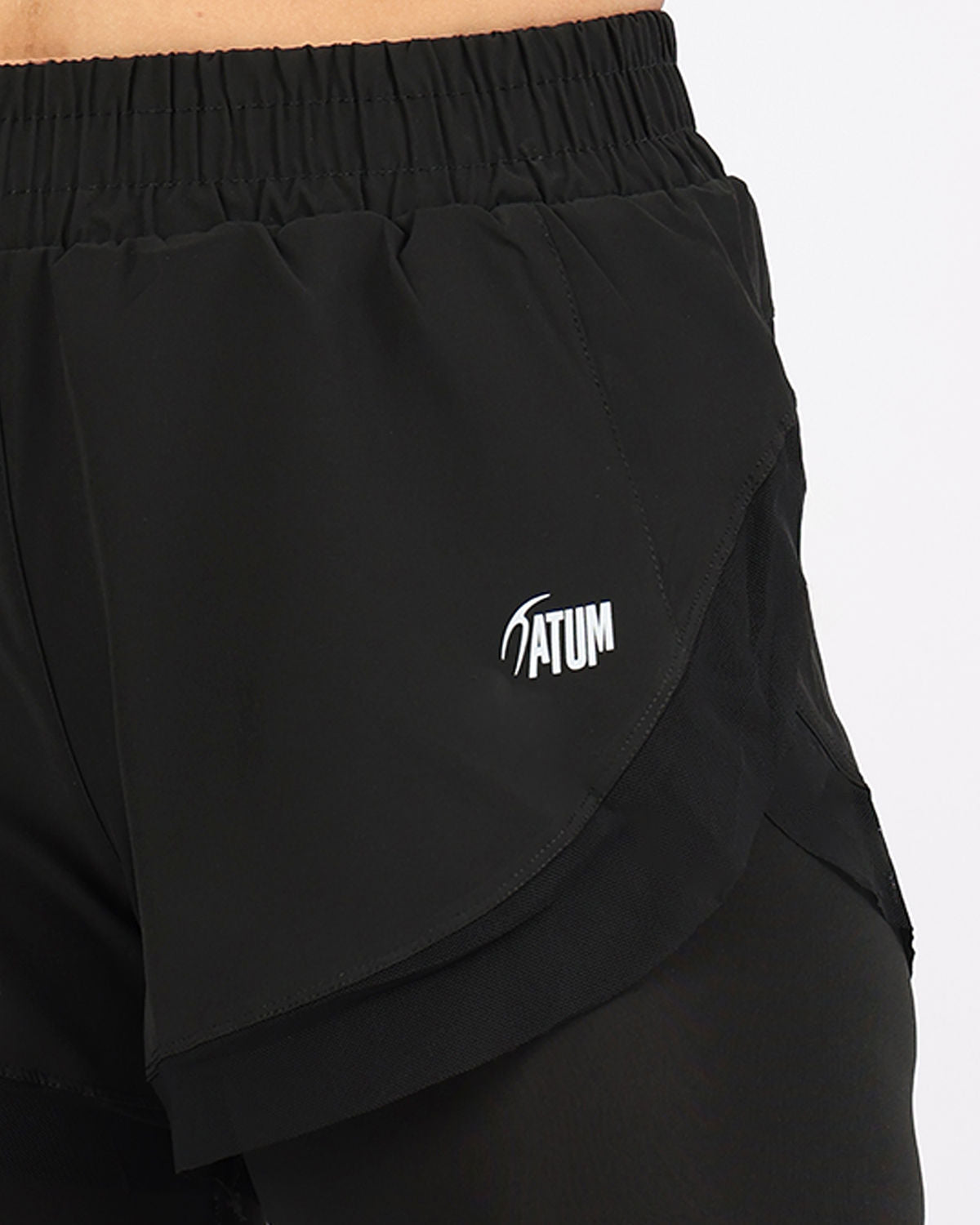 Pocket Wave Skort Black Leggings-Atum -19045466
