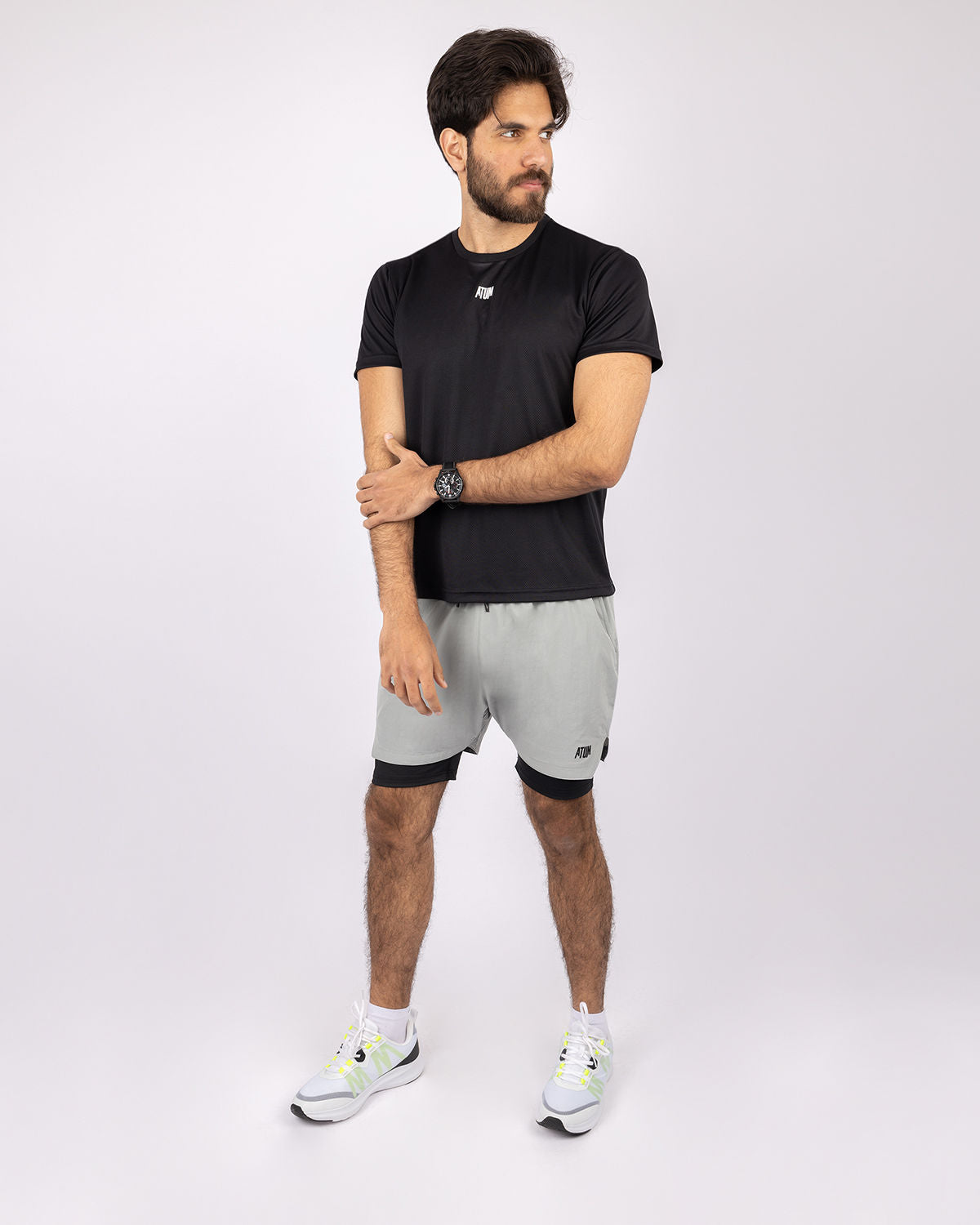 Squat Core Mesh Black T-Shirt-Atum -21975568