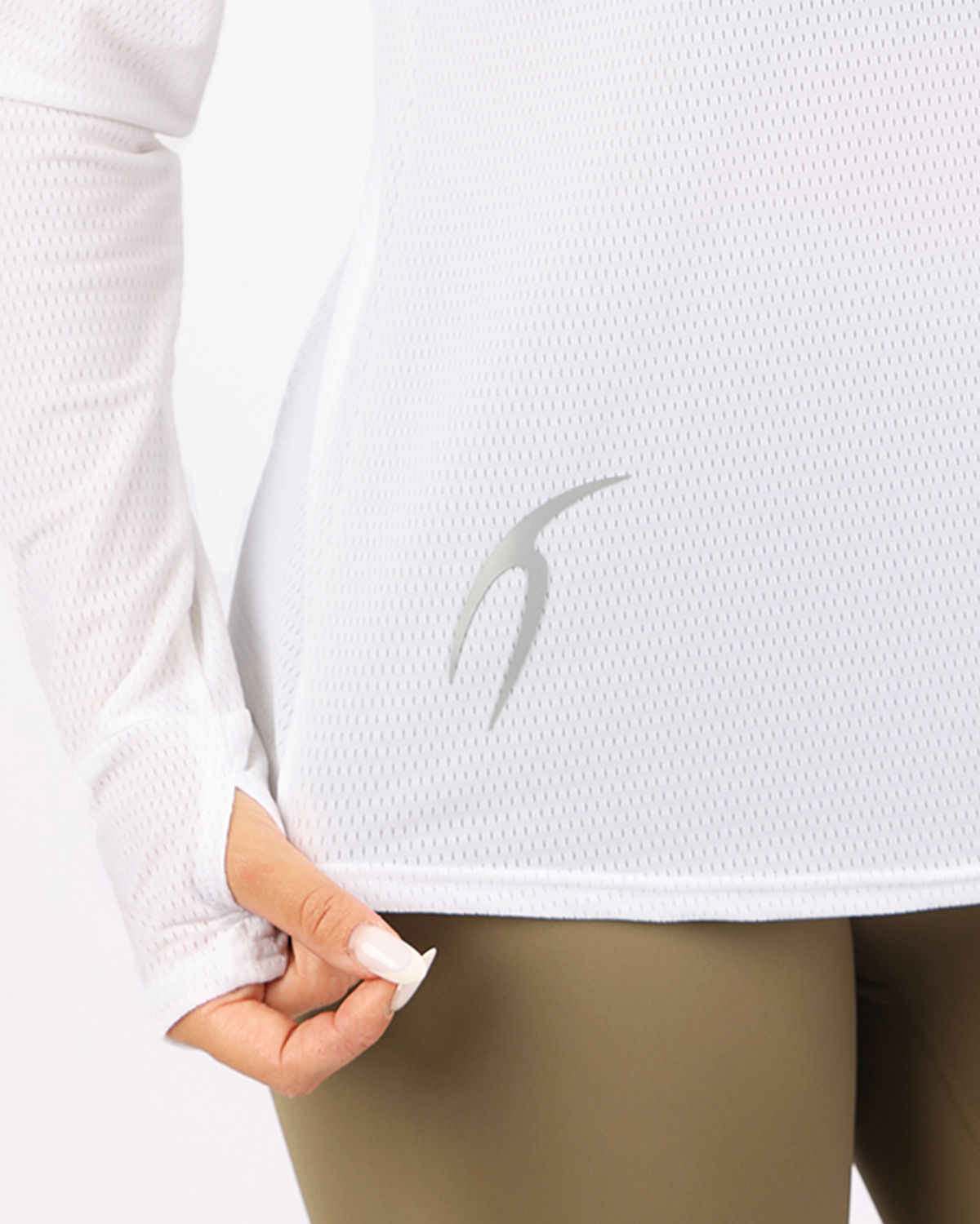 Long-Sleeve Training White Top-Atum -58992970