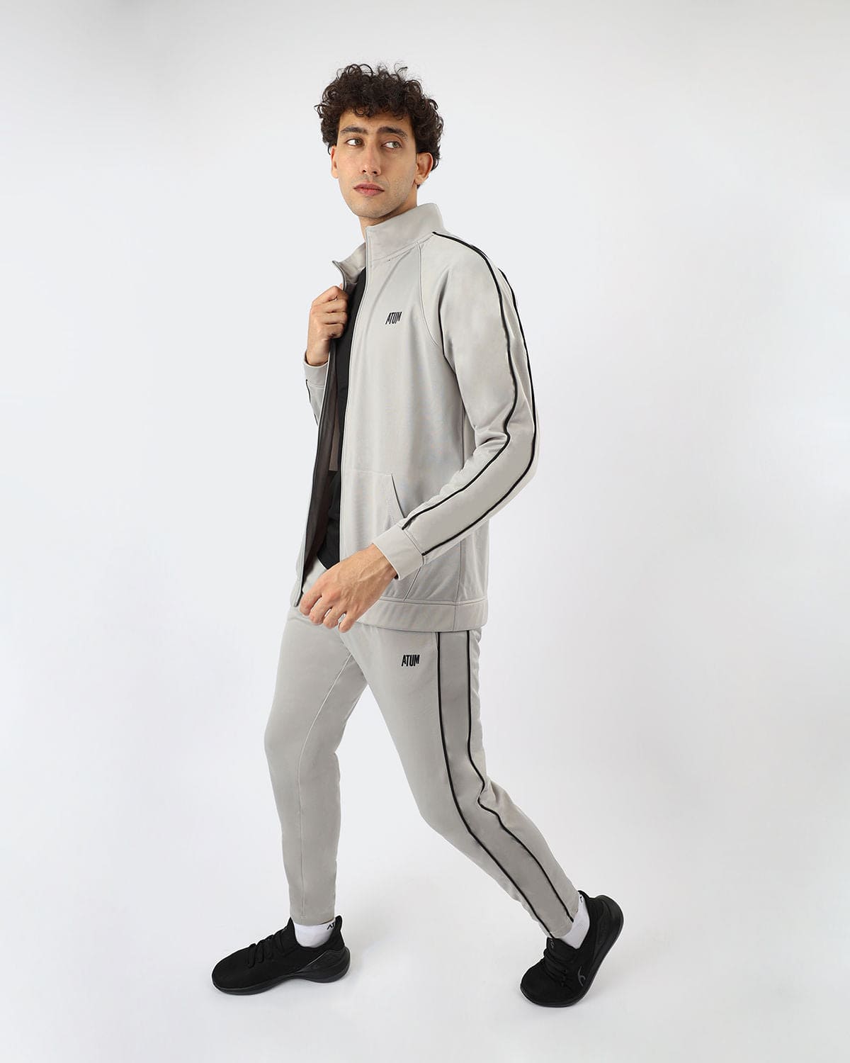 Men's Basic Light Gray Tracksuit-Atum -69472967