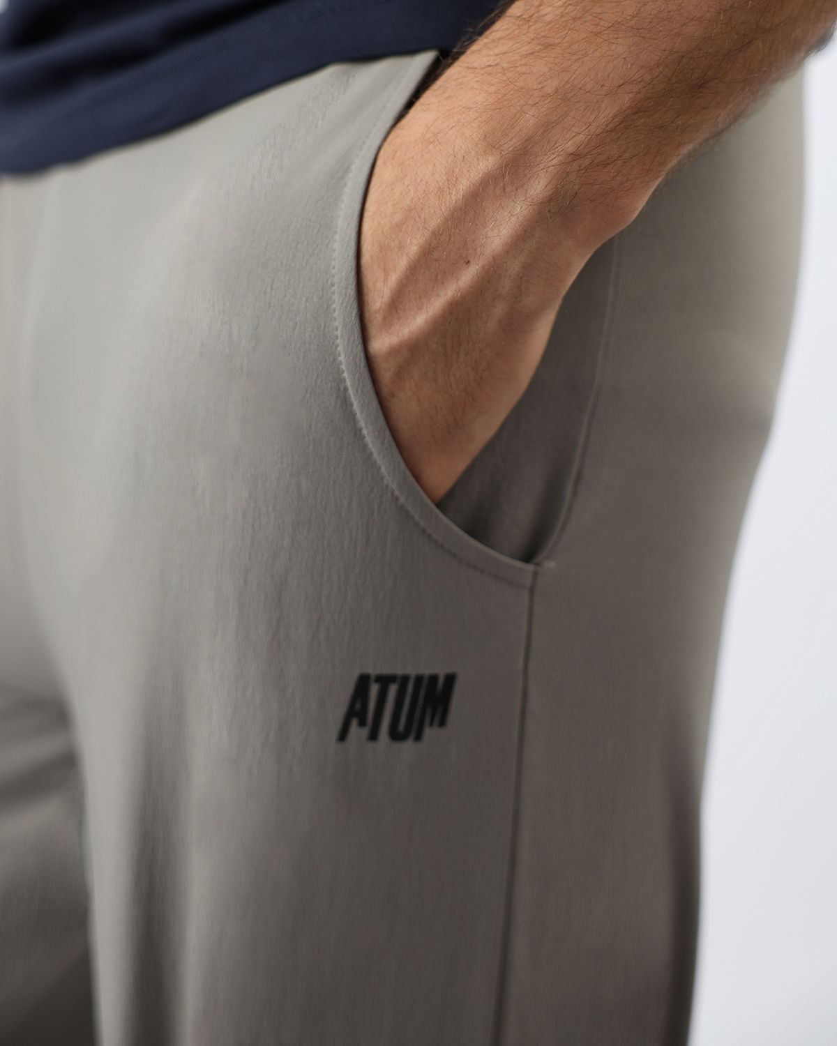 Slim Fit Gray Jogger Pants-Atum -17859555
