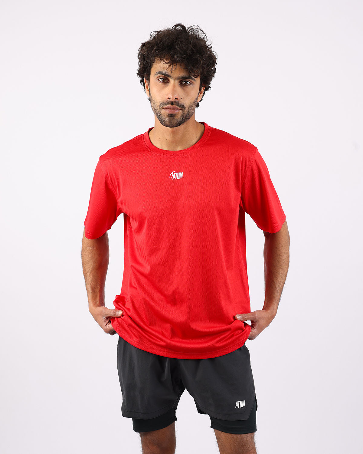 Prime Fit Men's Red T-Shirt-Atum -2280196