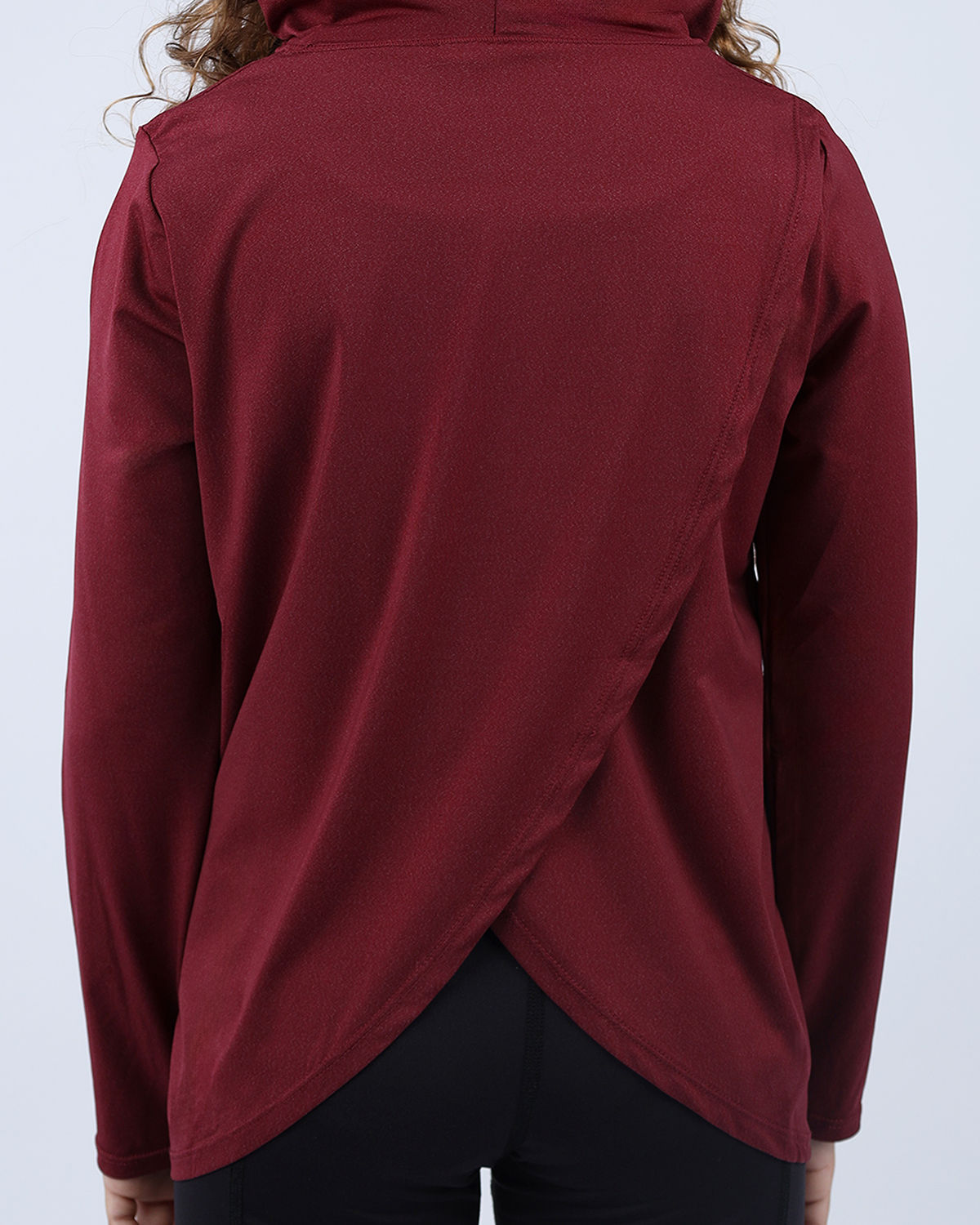 Vivid Long-Sleeve Burgundy Hoodie-Atum -16794081
