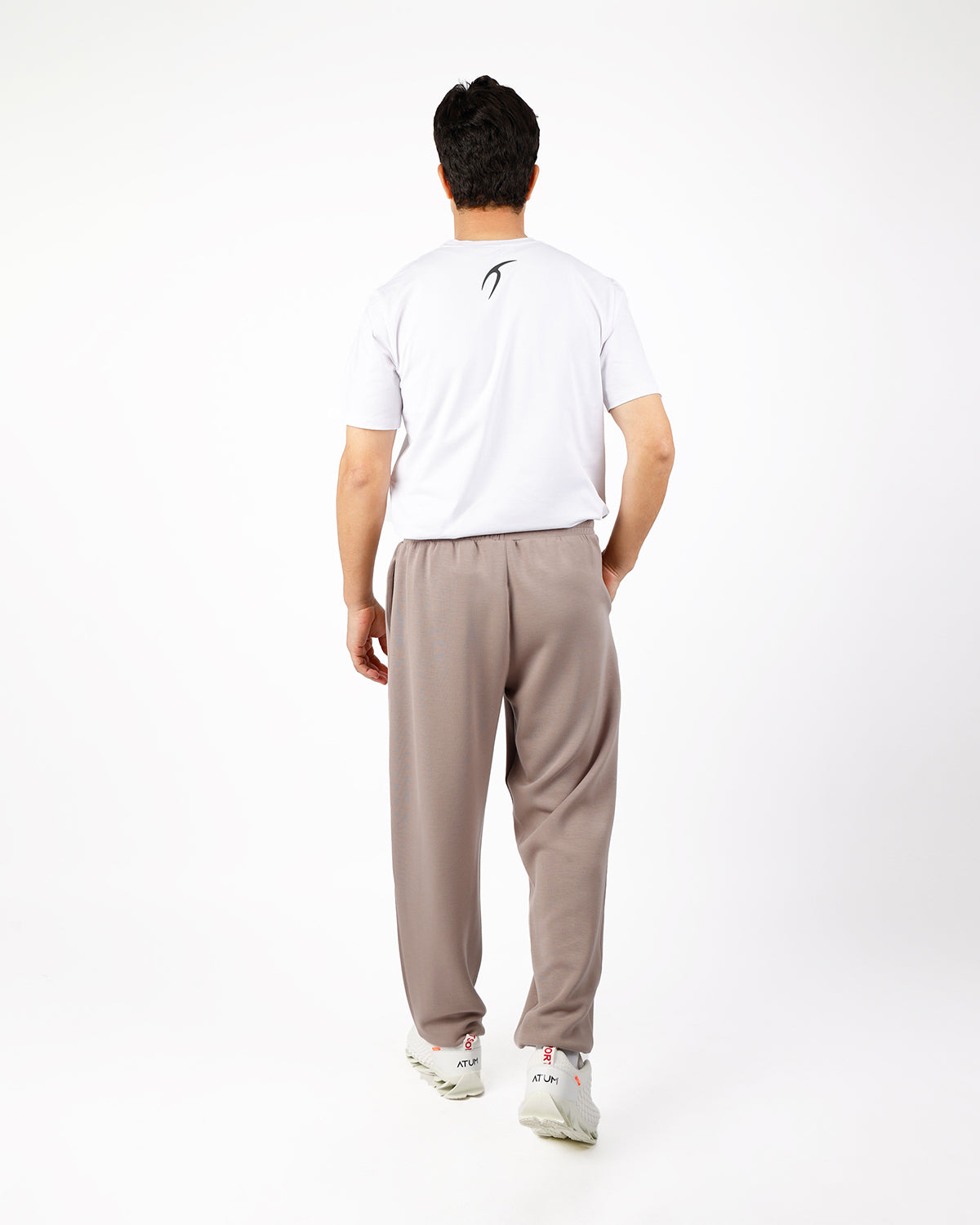 Relaxed Motion Taupe Pants-Atum -35455402