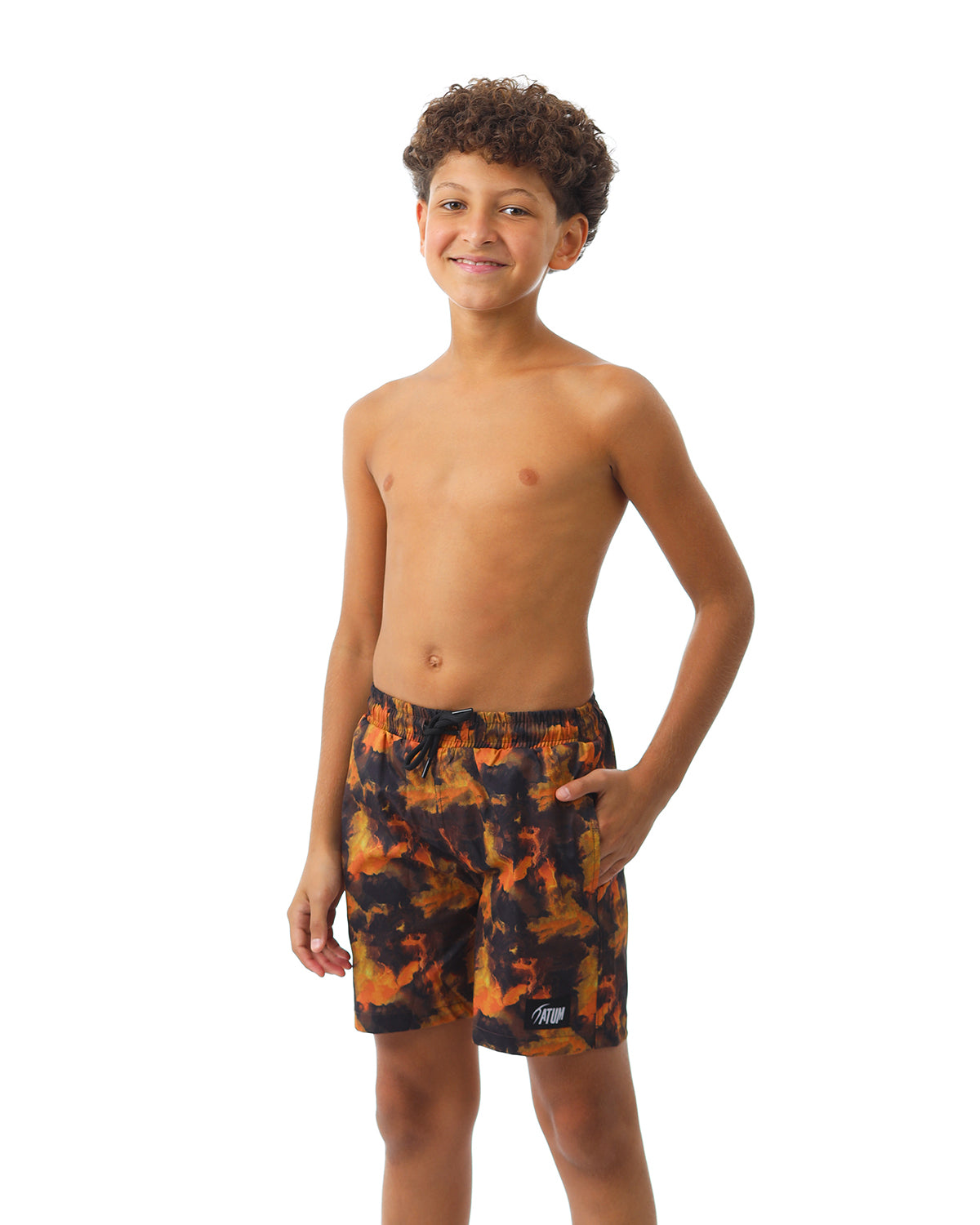Horizon Boy's Orange Swim Short-Atum -43032415