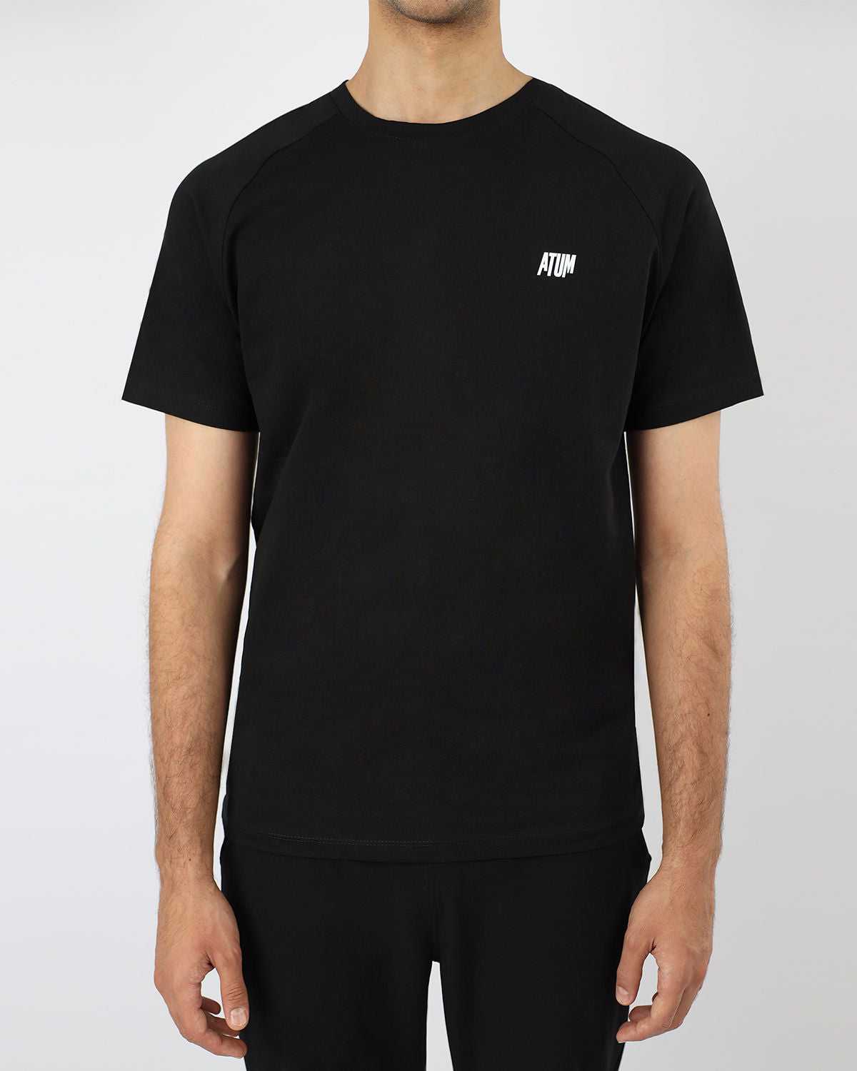 Men's Cotton Black Teee-Atum -61613062