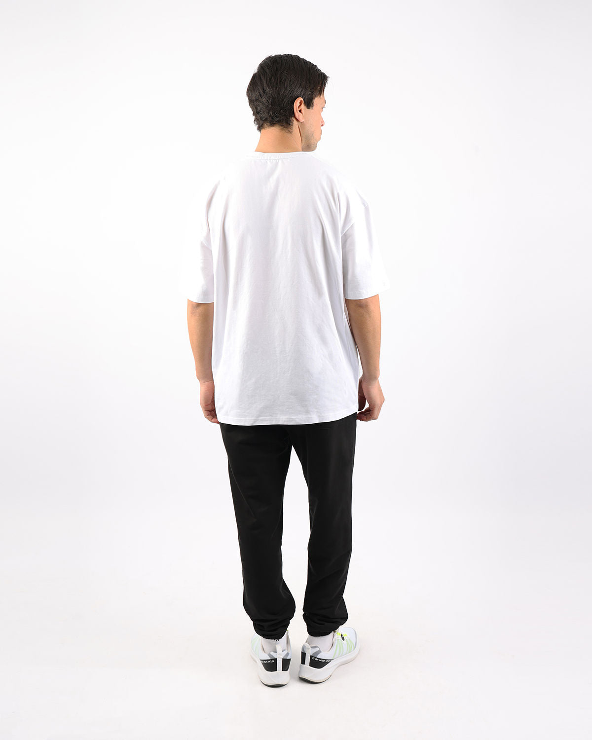 OverSized Basic Men's White T-Shirt-Atum -98678268