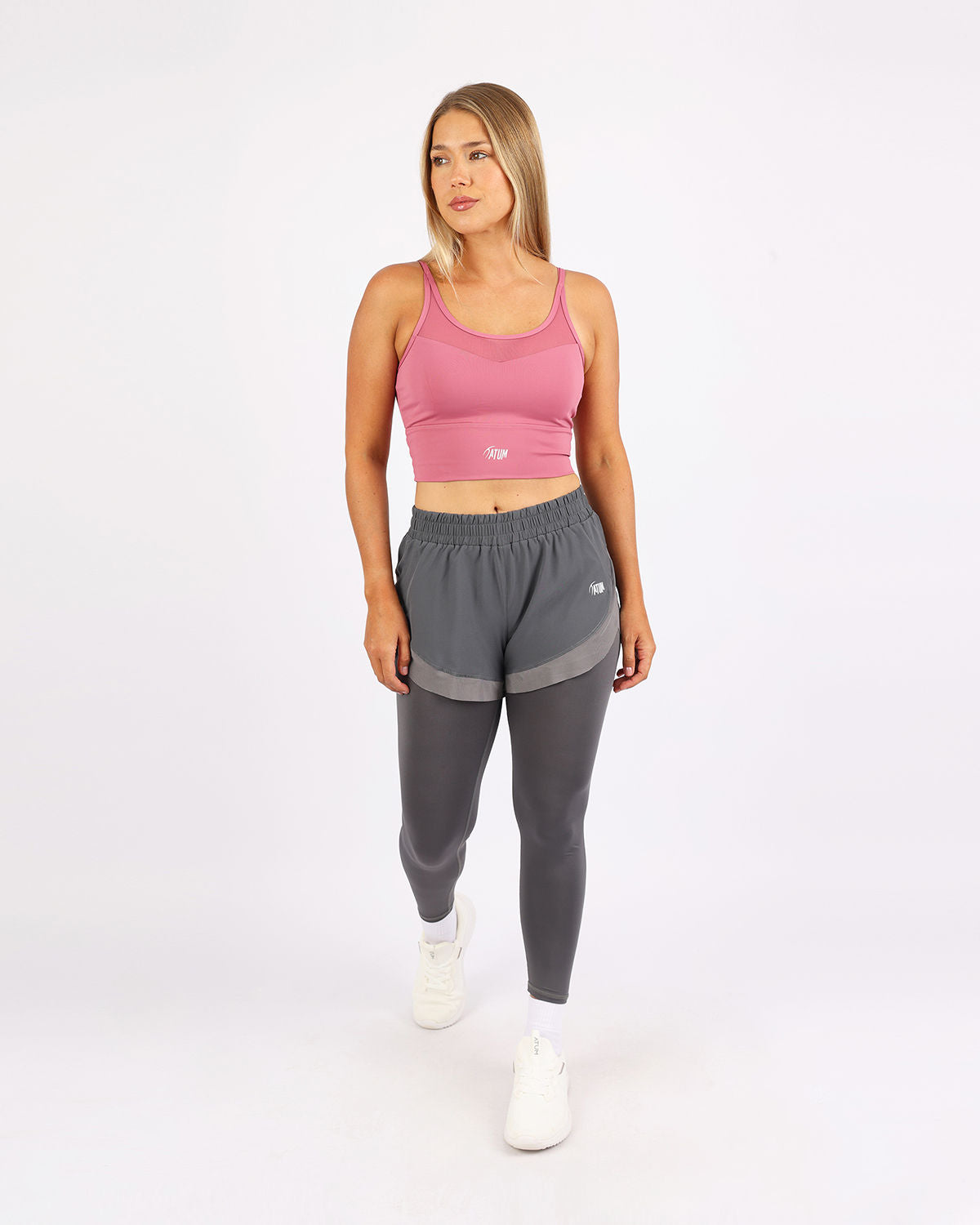 Pocket Wave Skort Gray Leggings-Atum -50624696