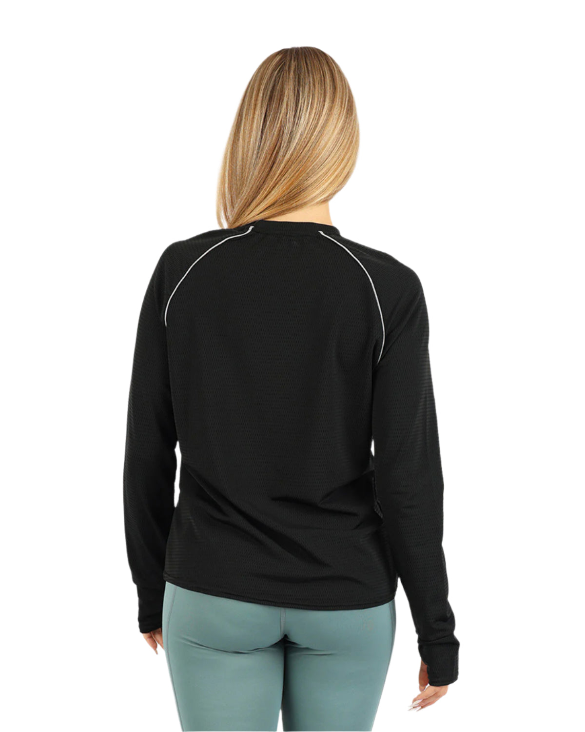 Long-Sleeve Training Black Top-Atum -25659273