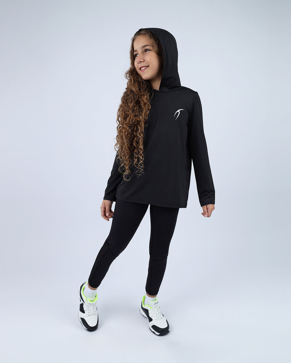 Vivid Long-Sleeve Black Hoodie-Atum -57379766